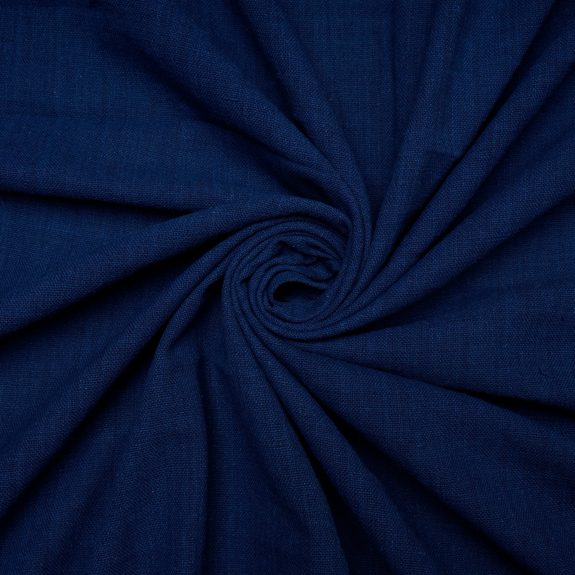 (Pre Cut 1.25 Mtr )Navy Blue Plain Khadi Fabric