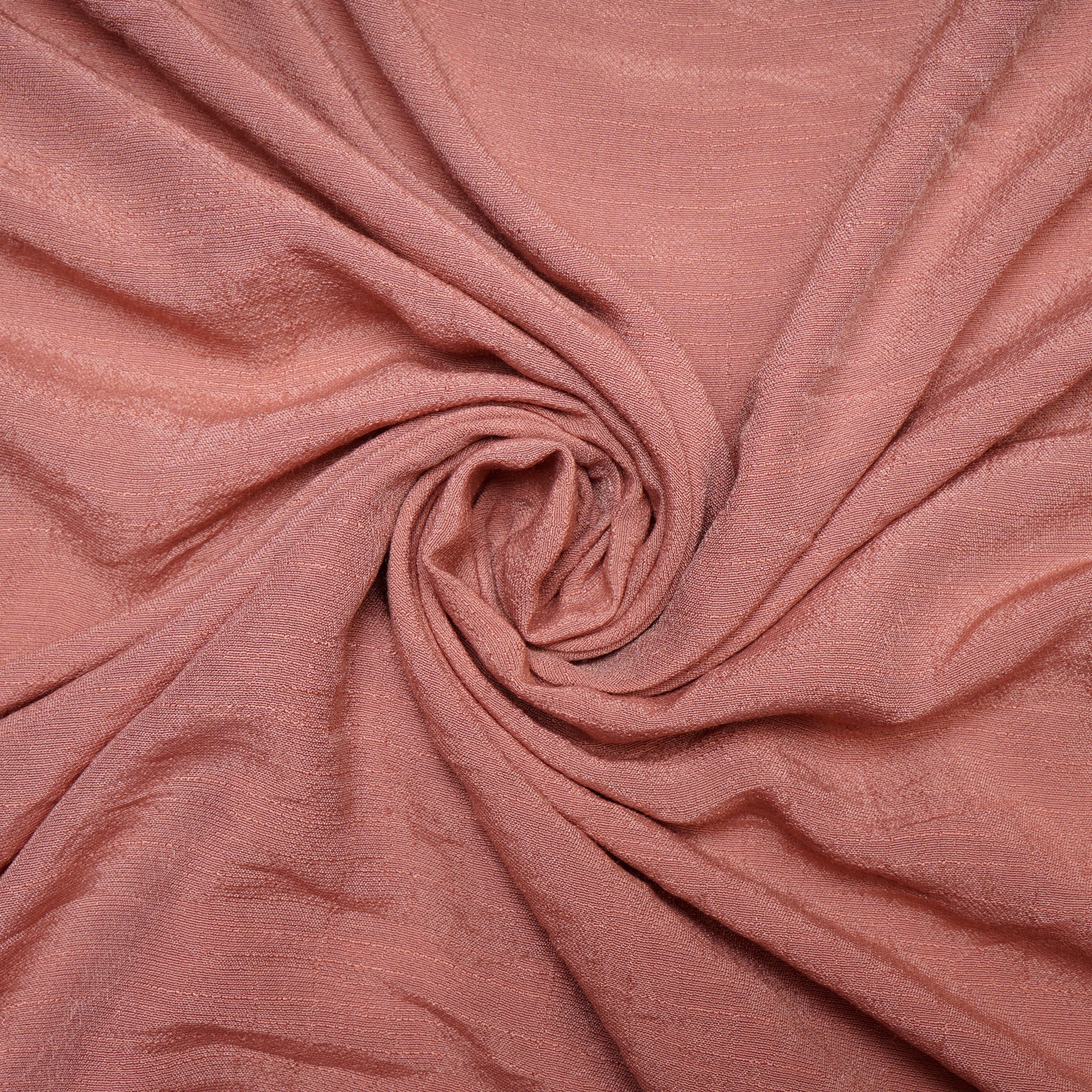 (Pre Cut 1.50 Mtr )Pale Chestnut Yarn Dyed Linen Crepe Fabric
