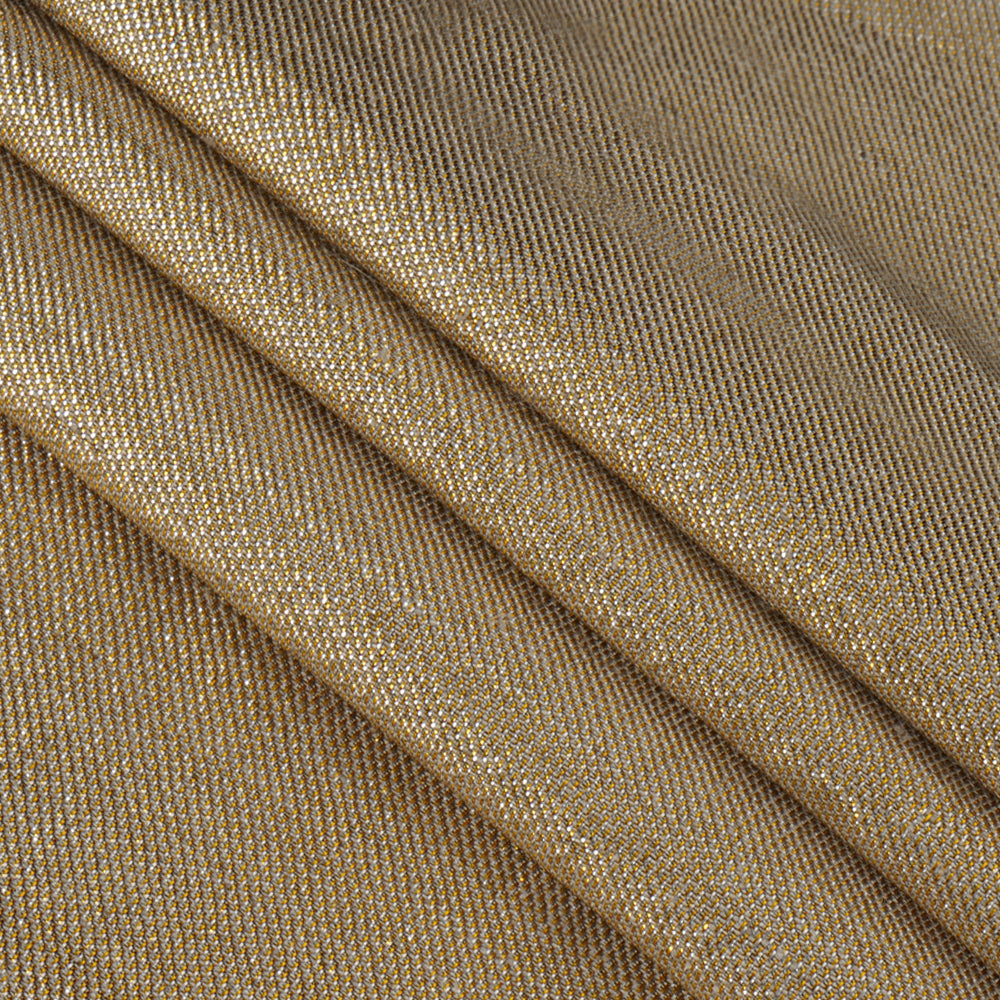 Golden Color Metallic Linen Fabric