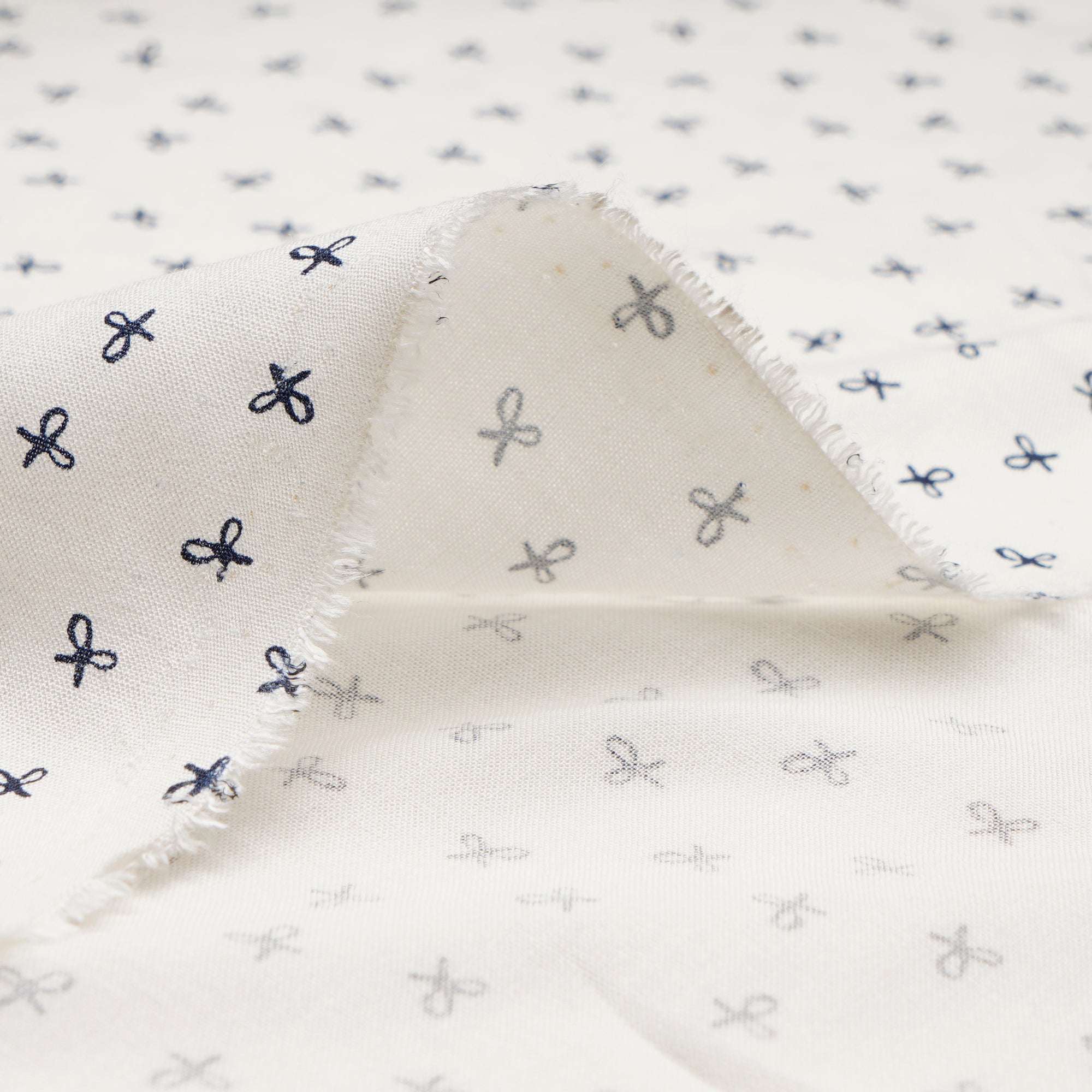 White-Black Floral Pattern Premium Cotton Printed Unstitched Men's Shirt Piece (58 Inches | 1.60 Meters)