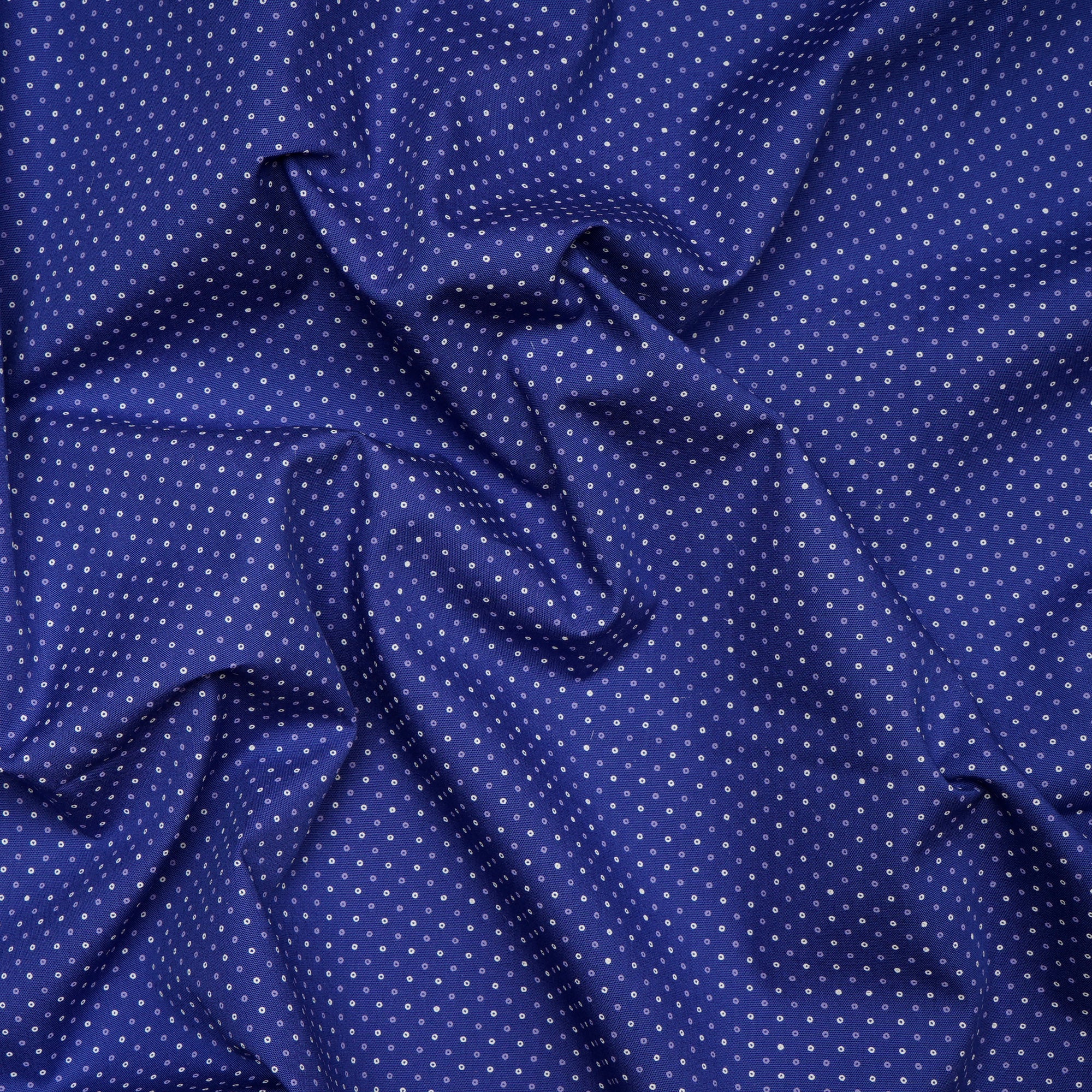 Amparo Blue White Geometric Premium Cotton Printed Unstitched Men's Shirt Piece (58 Inches | 1.60 Meters)