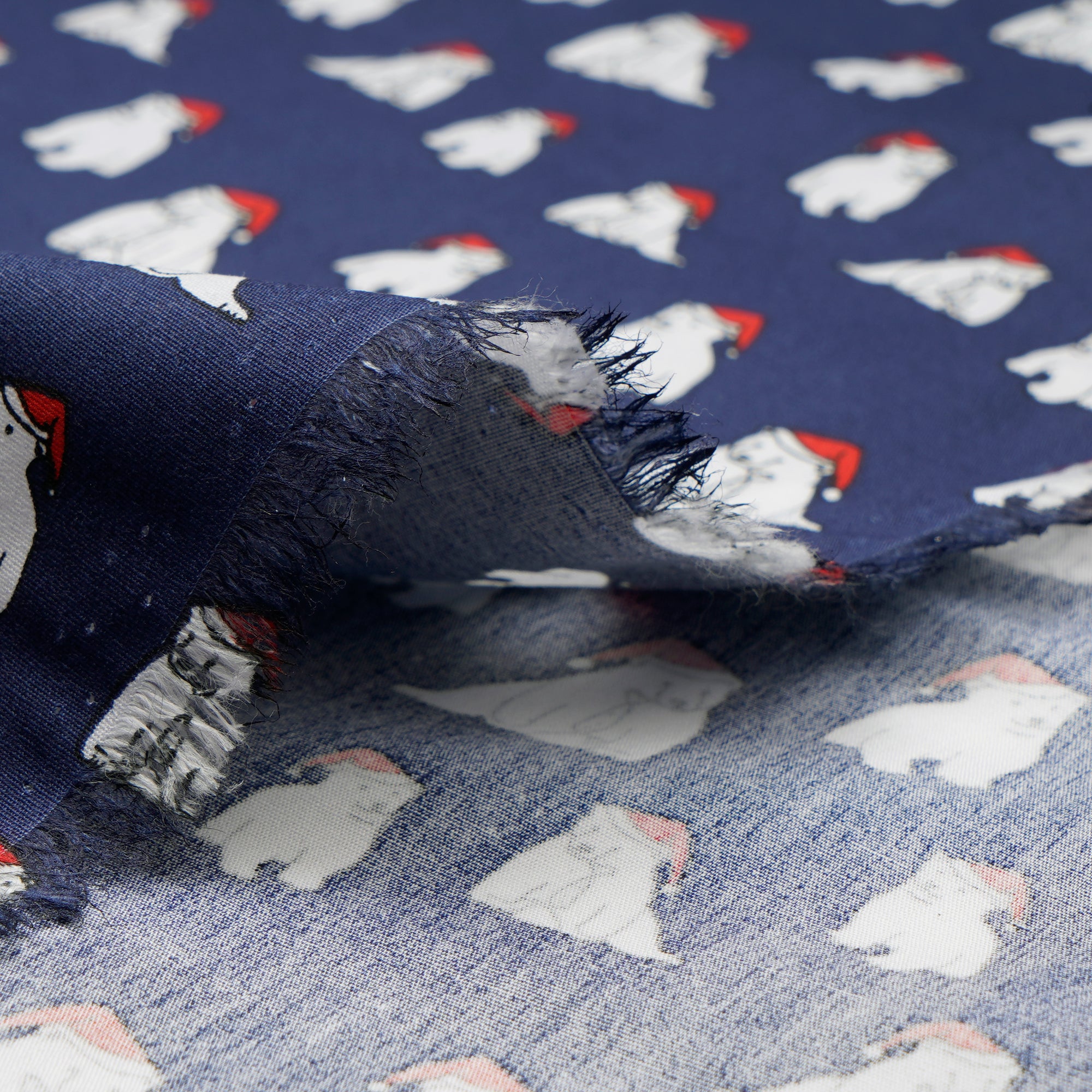 Dark Blue Animal Pattern Premium Cotton Printed Unstitched Men's Shirt Piece (58 Inches | 1.60 Meters)