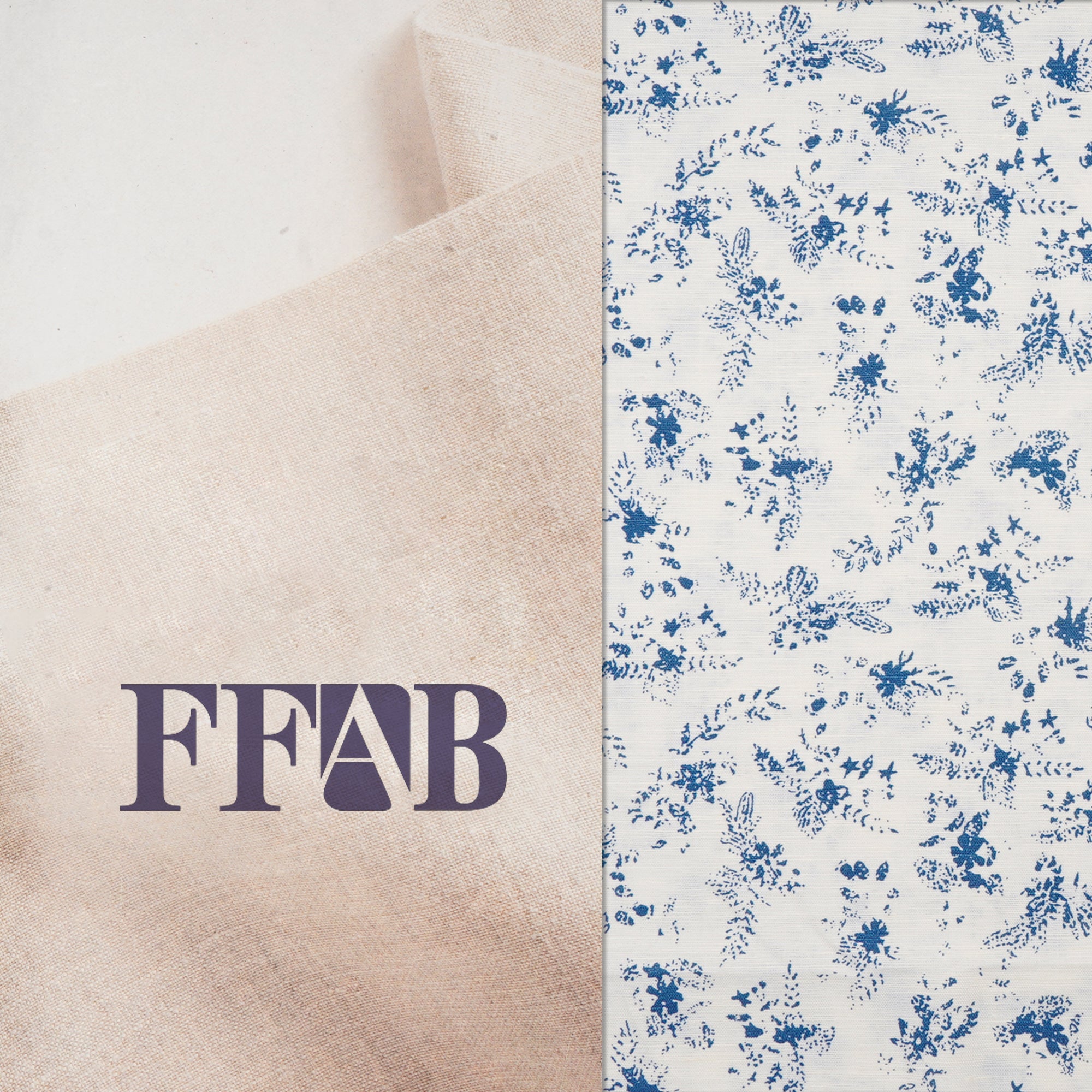 Cream Floral Pattern Cotton Linen Unstitched Men's Shirt Piece (58 Inches | 1.60 Meters)