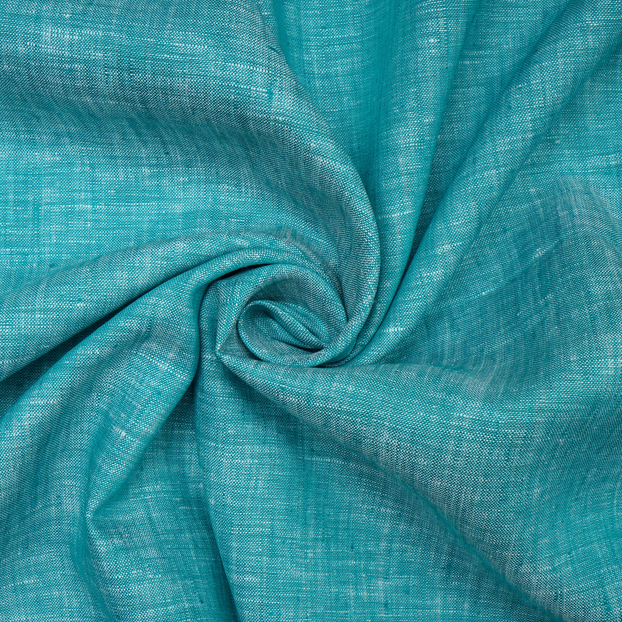 Turquoise Premium Linen Unstitched Men's Shirt Piece (58 Inches | 1.60 Meters)