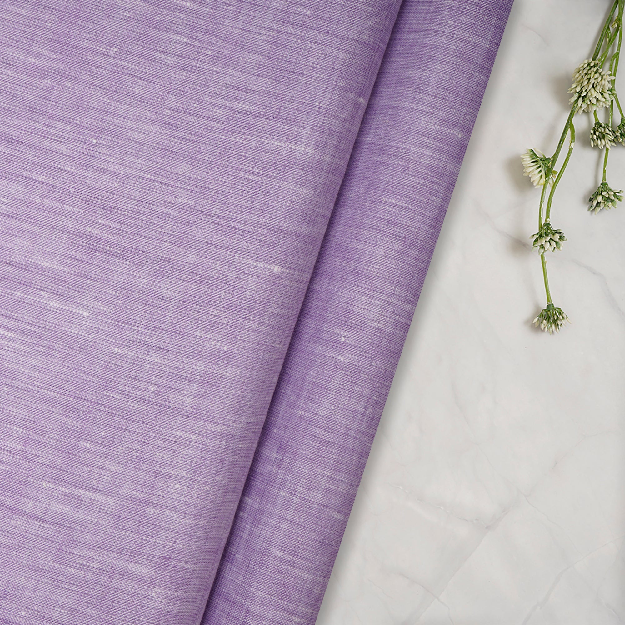 Lilac Premium Linen Unstitched Men's Shirt Piece (58 Inches | 1.60 Meters)