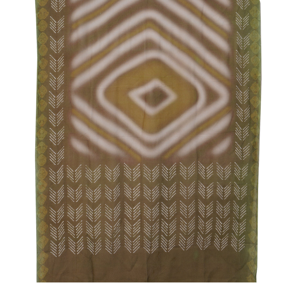 Green Color Digital Printed Gajji Silk Suit With Dupatta