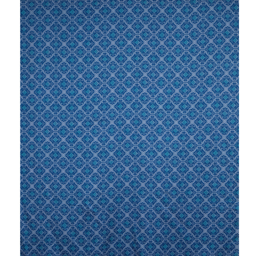 Blue Color Digital Printed Viscose Cotton Suit Set With Dupatta