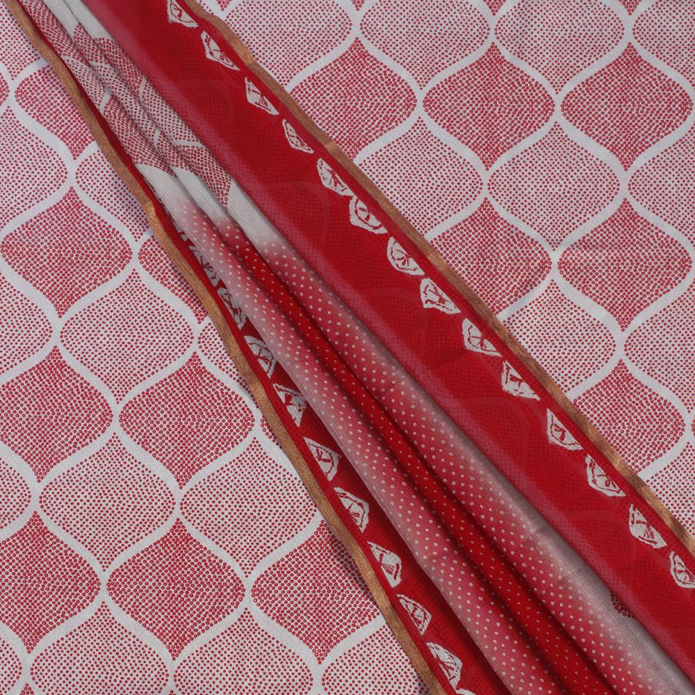 Grey Color Digital Printed Gajji Silk Fabric With Dupatta