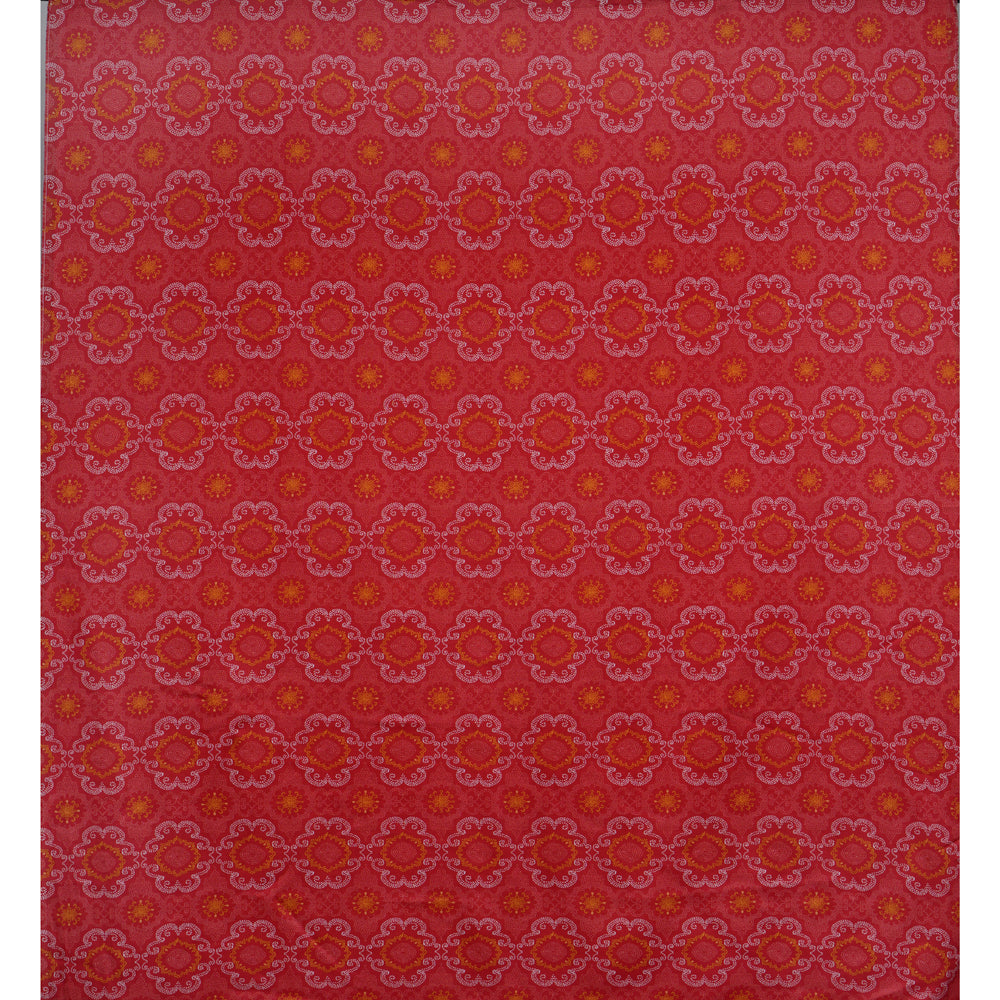 Red Color Digital Printed Viscose Cotton Suit Set With Dupatta