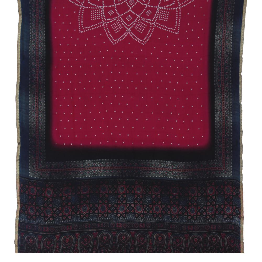 Black Color Digital Printed Gajji Silk Fabric With Dupatta