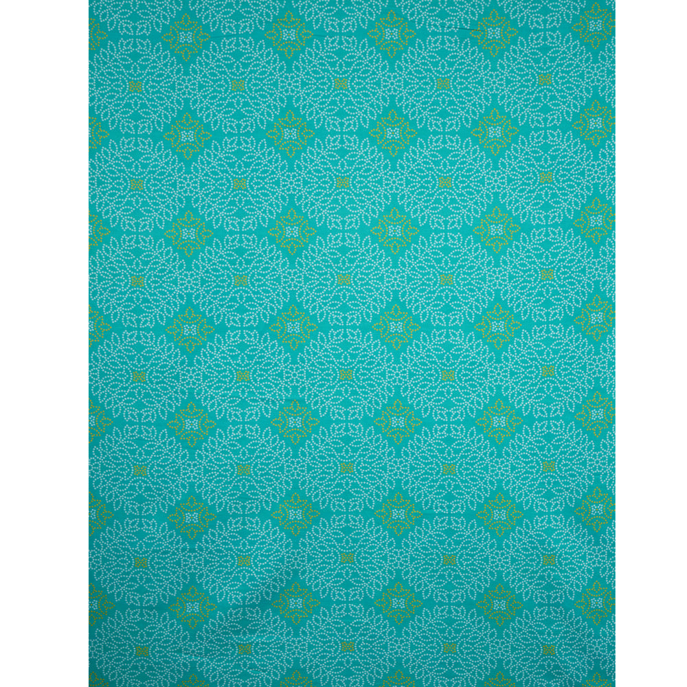 Turquoise Color Digital Printed Viscose Cotton Suit Set With Dupatta