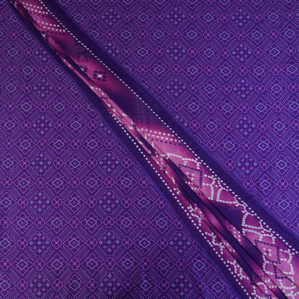 Purple Color Digital Printed Pure Chanderi Suit with Dupatta