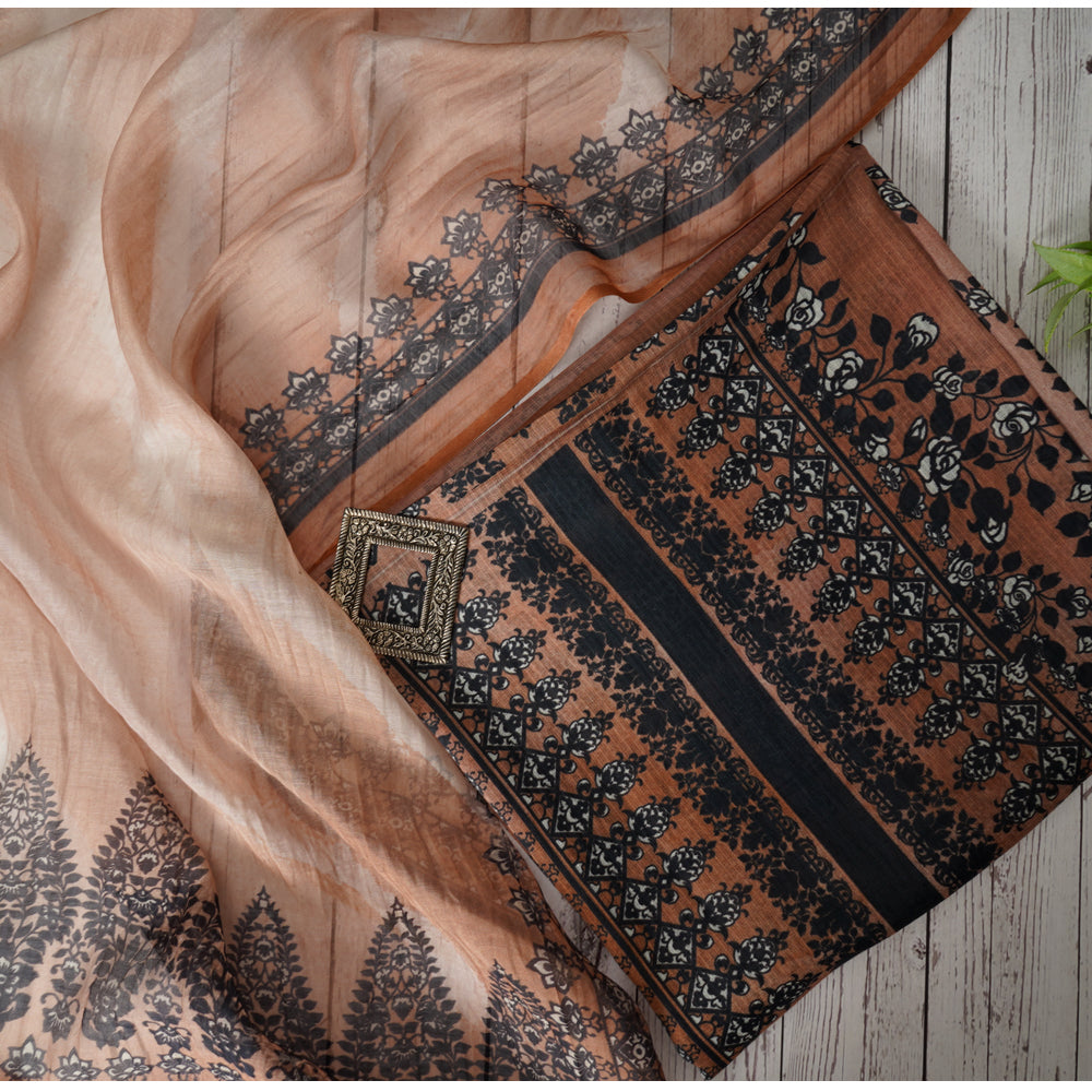 Light Brown Color Digital Printed Kota Suit with Dupatta