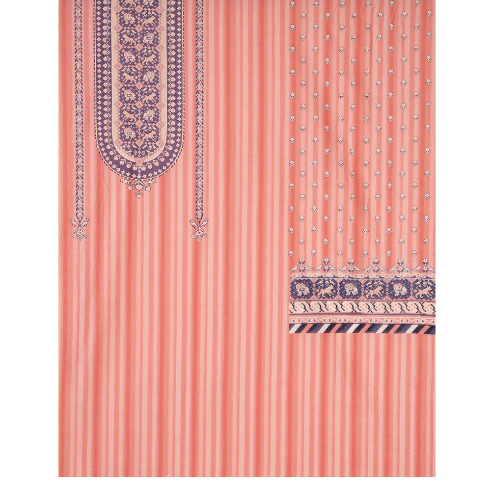 Pink-Blue Color Digital Printed Patola Pattern Pure Chanderi Suit with Kota Dupatta