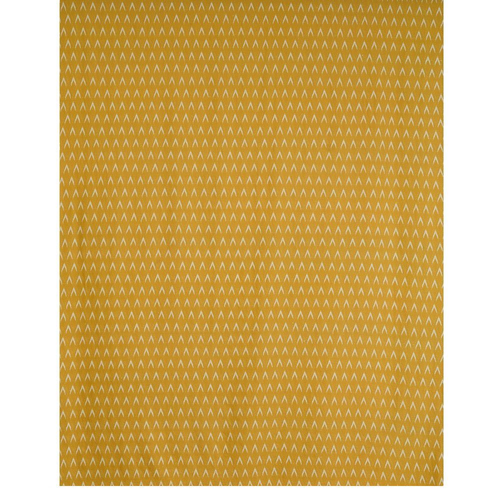 Mustard Color Digital Printed Ikat Pattern Muslin Cotton Suit with Fine Chanderi Dupatta