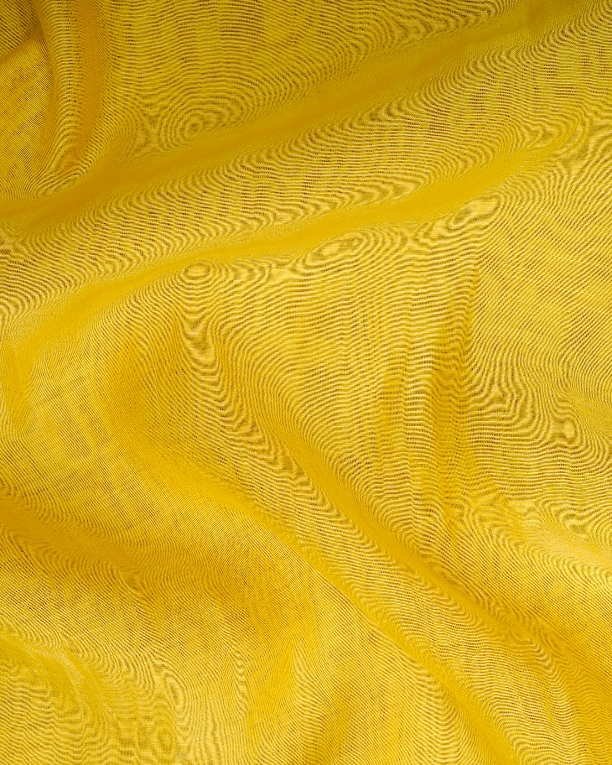 Yellow Color Crochet Embroidered Pure Chanderi Scarf