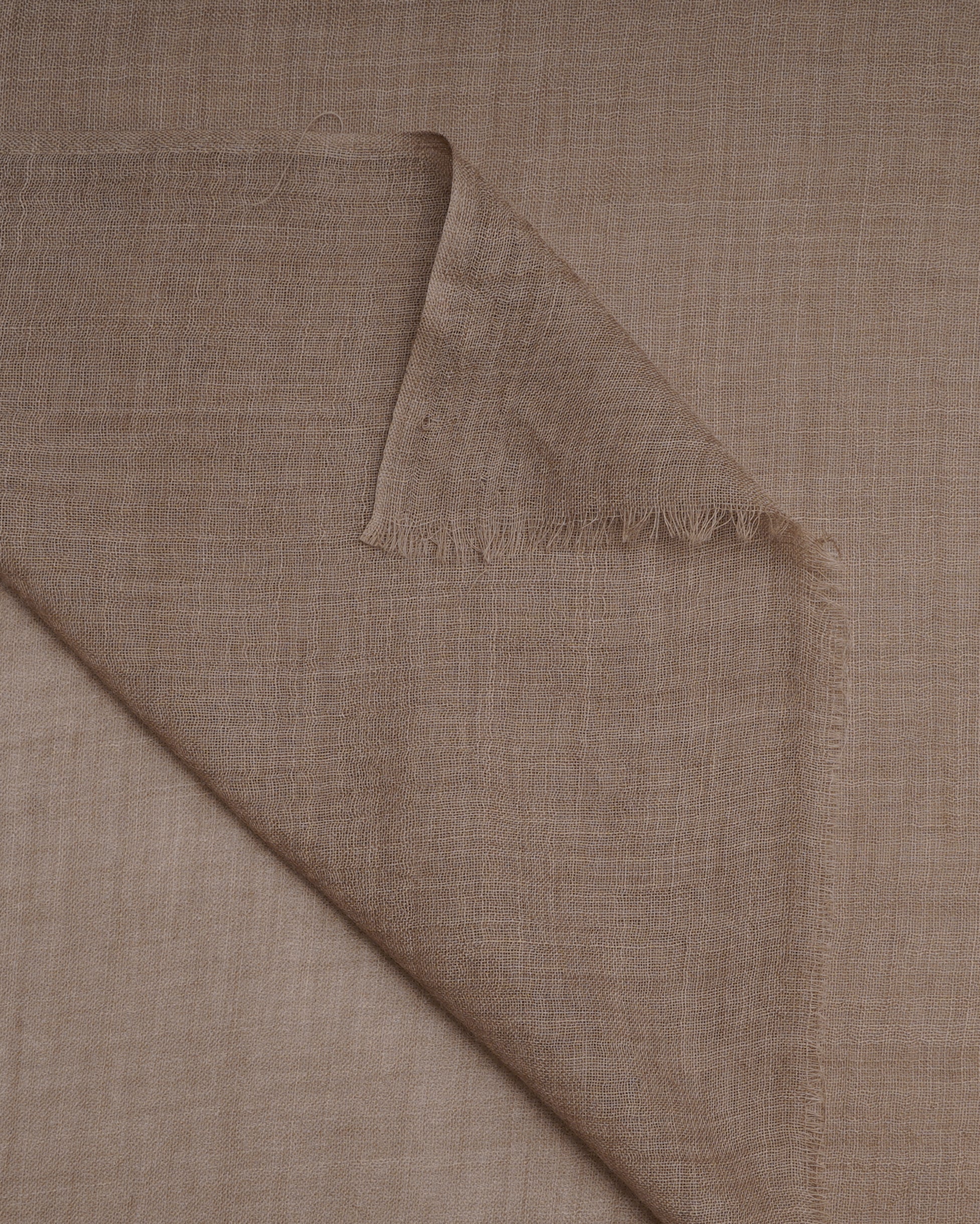 Light Brown Color Melange Wool Stole