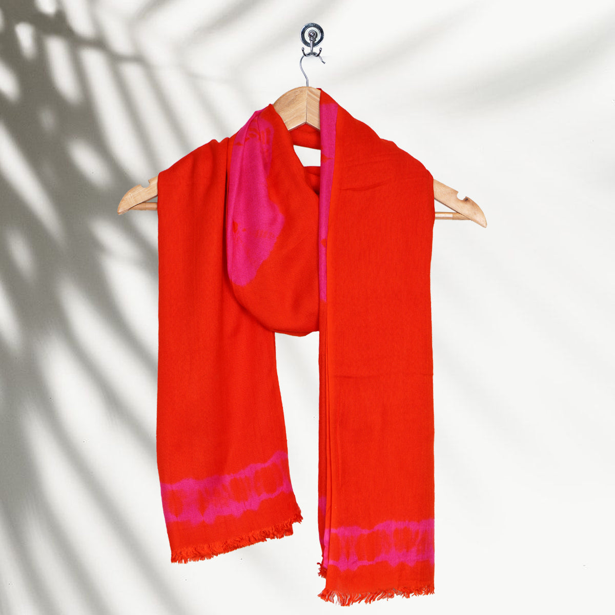 Red-Pink Color Viscose Modal Stole