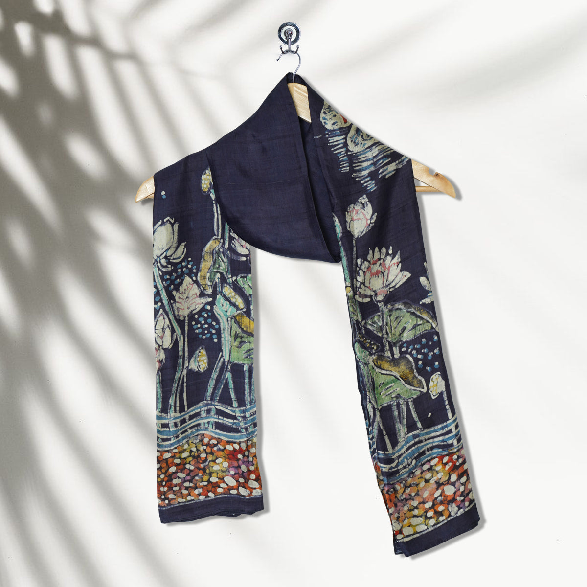 Multi Color Printed Mulberry Silk Stole