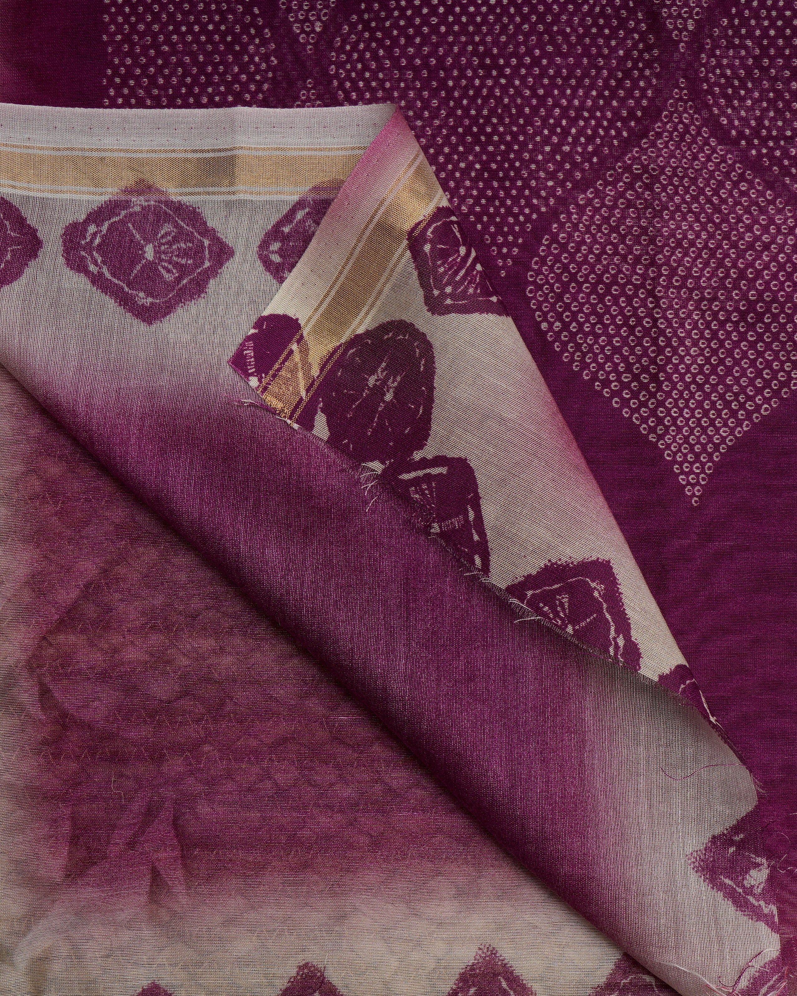 Purple Color Digital Printed Pure Chanderi Dupatta