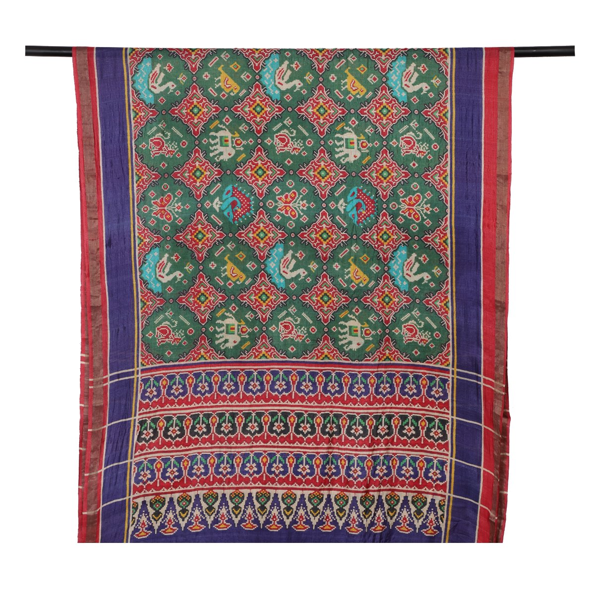 Multi Color Digital Printed Tussar Silk Dupatta