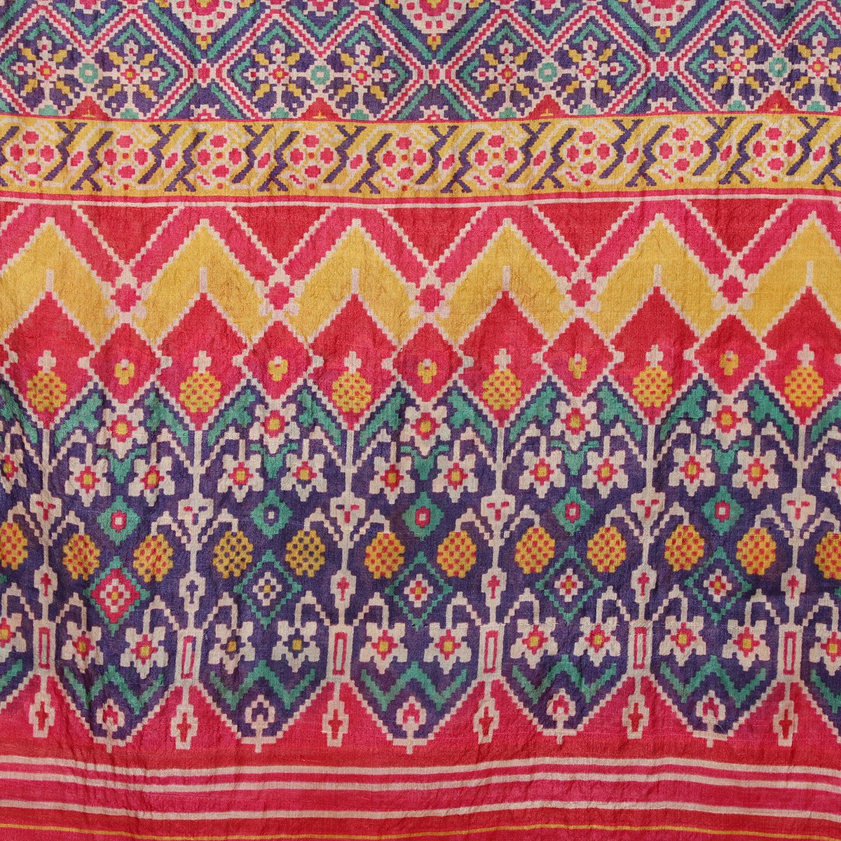 Multi Color Digital Printed Tussar Silk DupattaMaroon Color Pure Chanderi Dupatta with Tassels