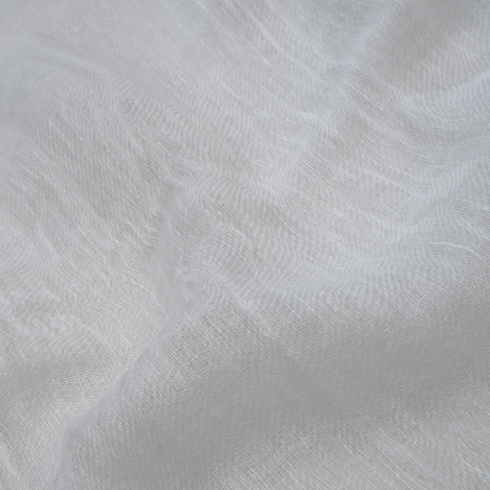 Off-White Color Woven Linen Stole
