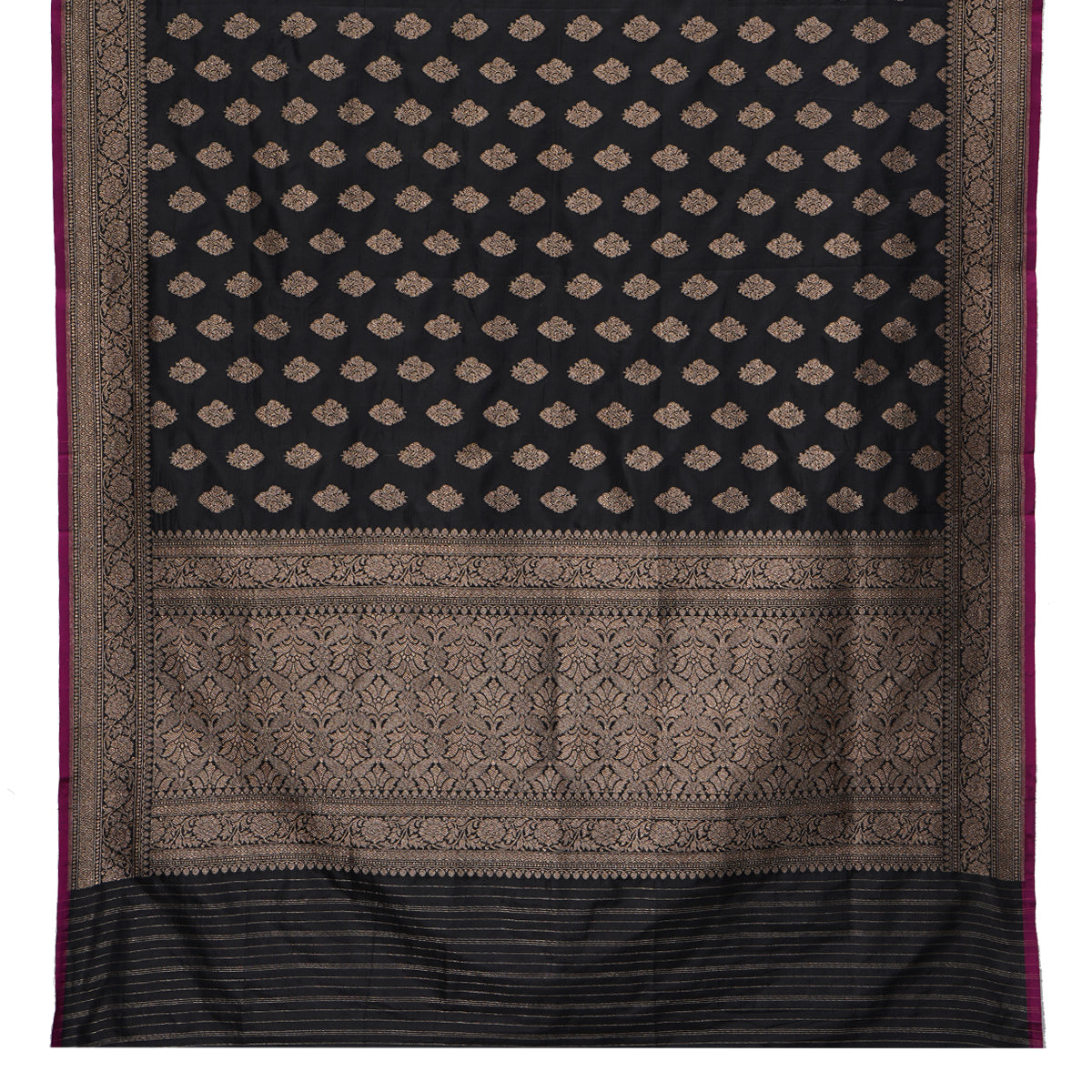 Black Color Handwoven Brocade Dupatta