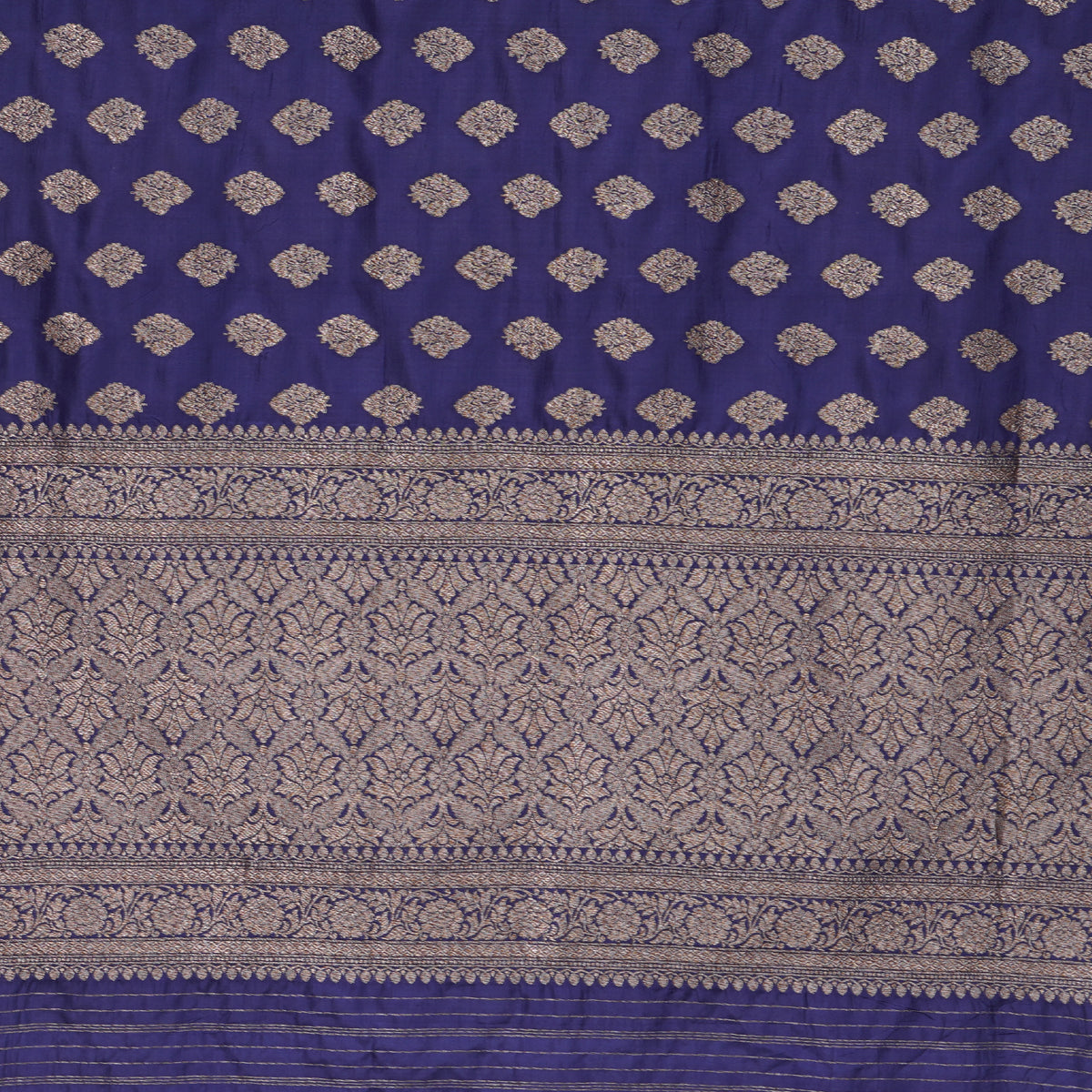 Royal Blue Color Handwoven Brocade Dupatta