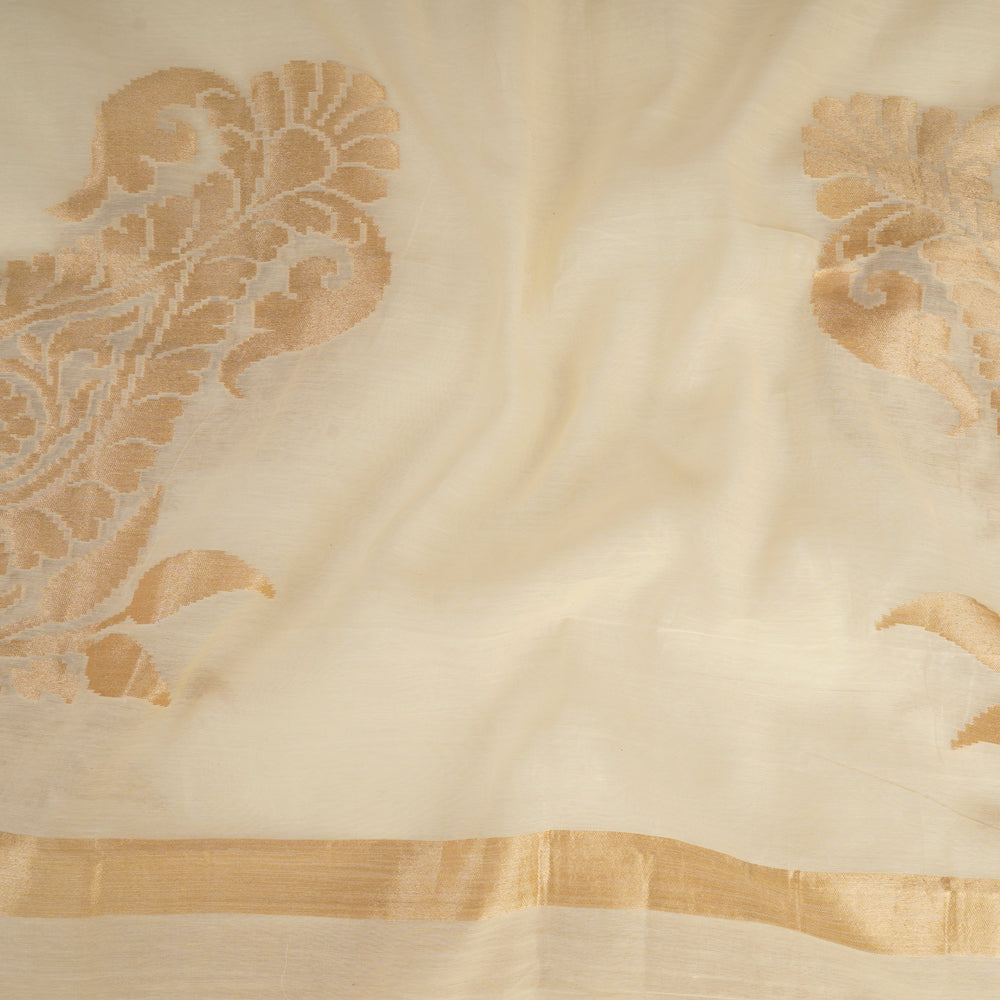 Off White Color Fancy Chanderi Dupatta