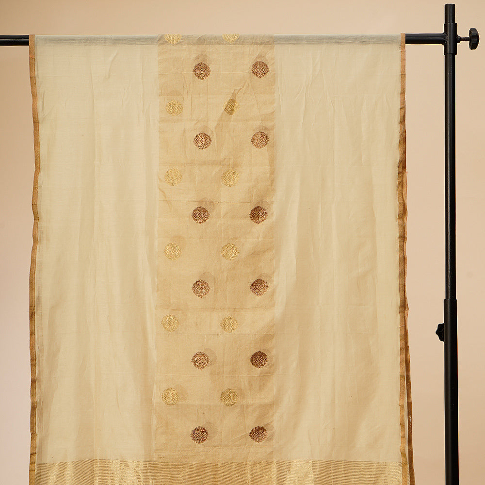 Off White Color Fancy Chanderi Dupatta