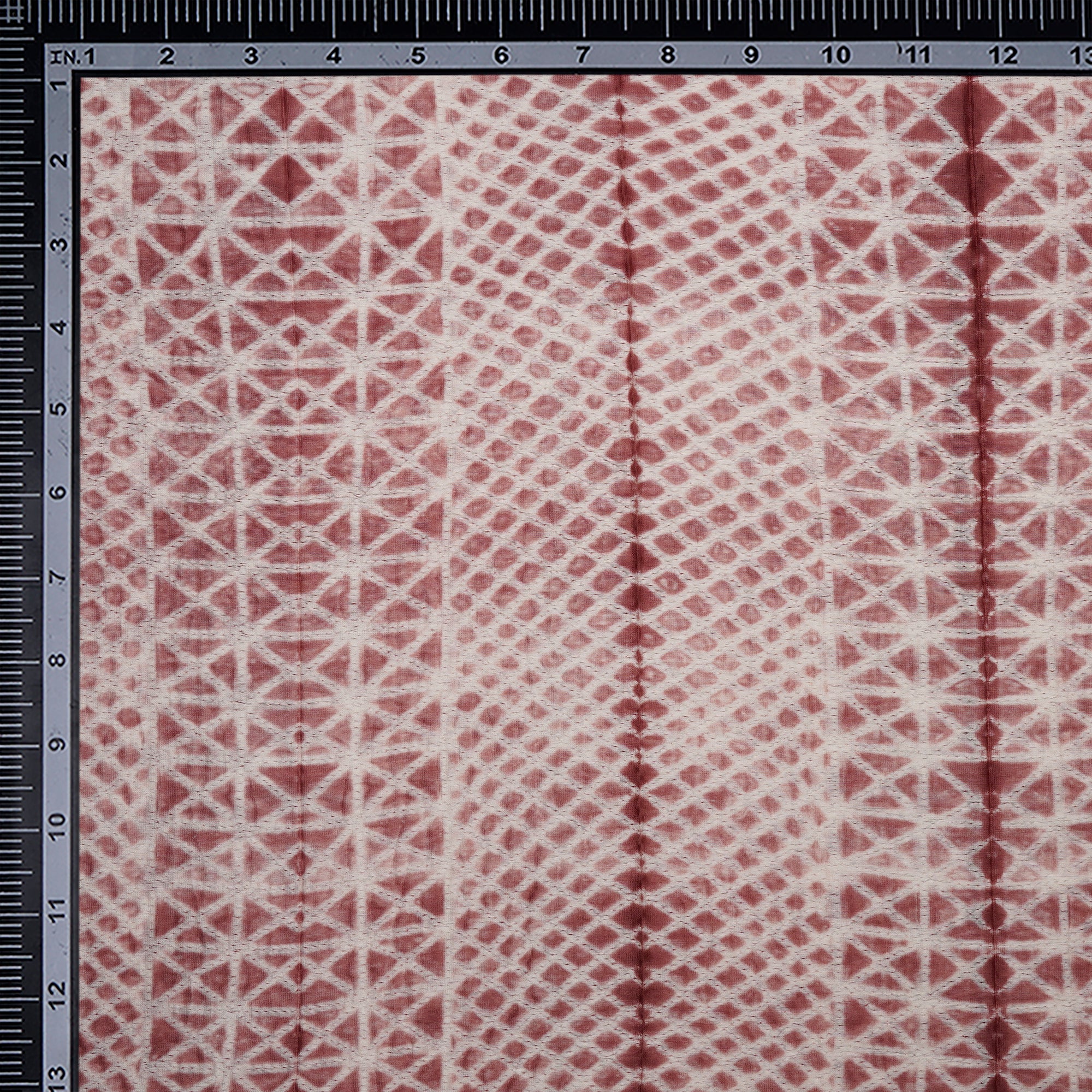 (Pre-Cut 2.70 Mtr) Burnt Umber Handcrafted Shibori Pure Chanderi Fabric