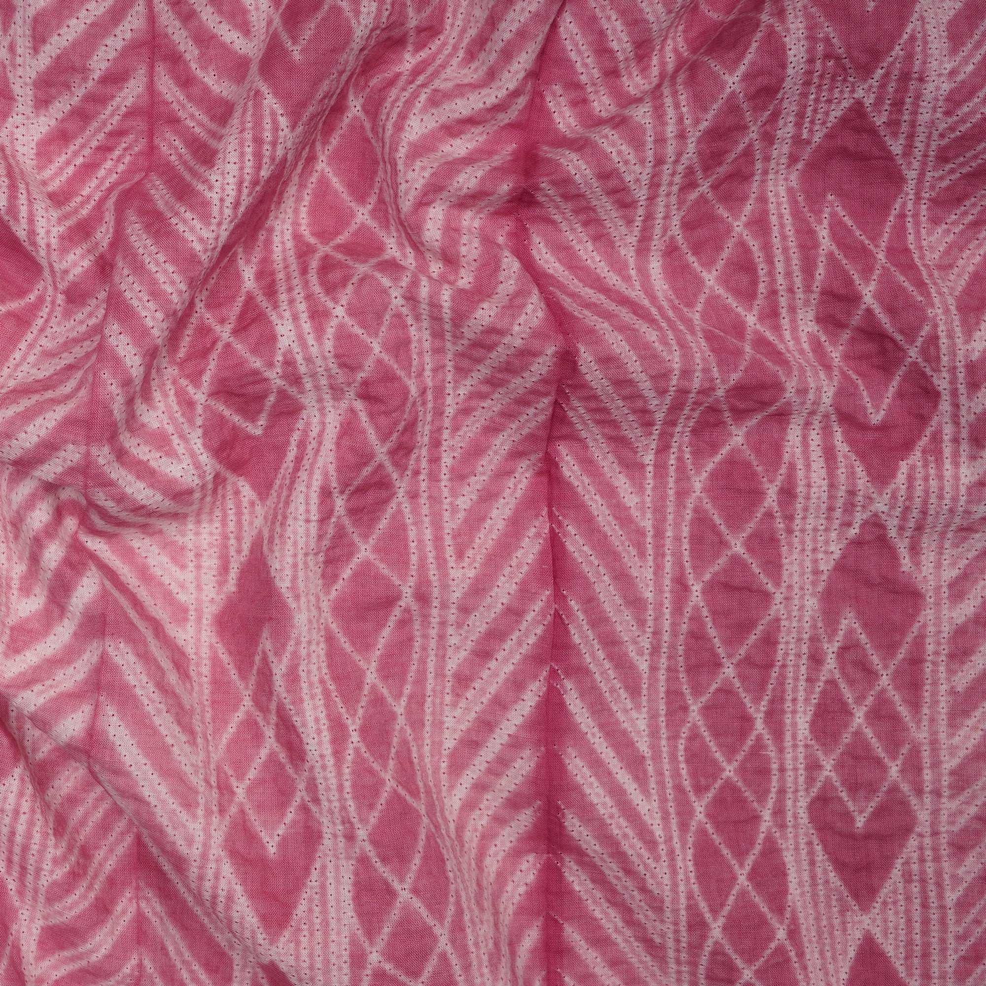 (Pre-Cut 2.80 Mtr) Ballet Slipper Handcrafted Shibori Pure Cotton Fabric