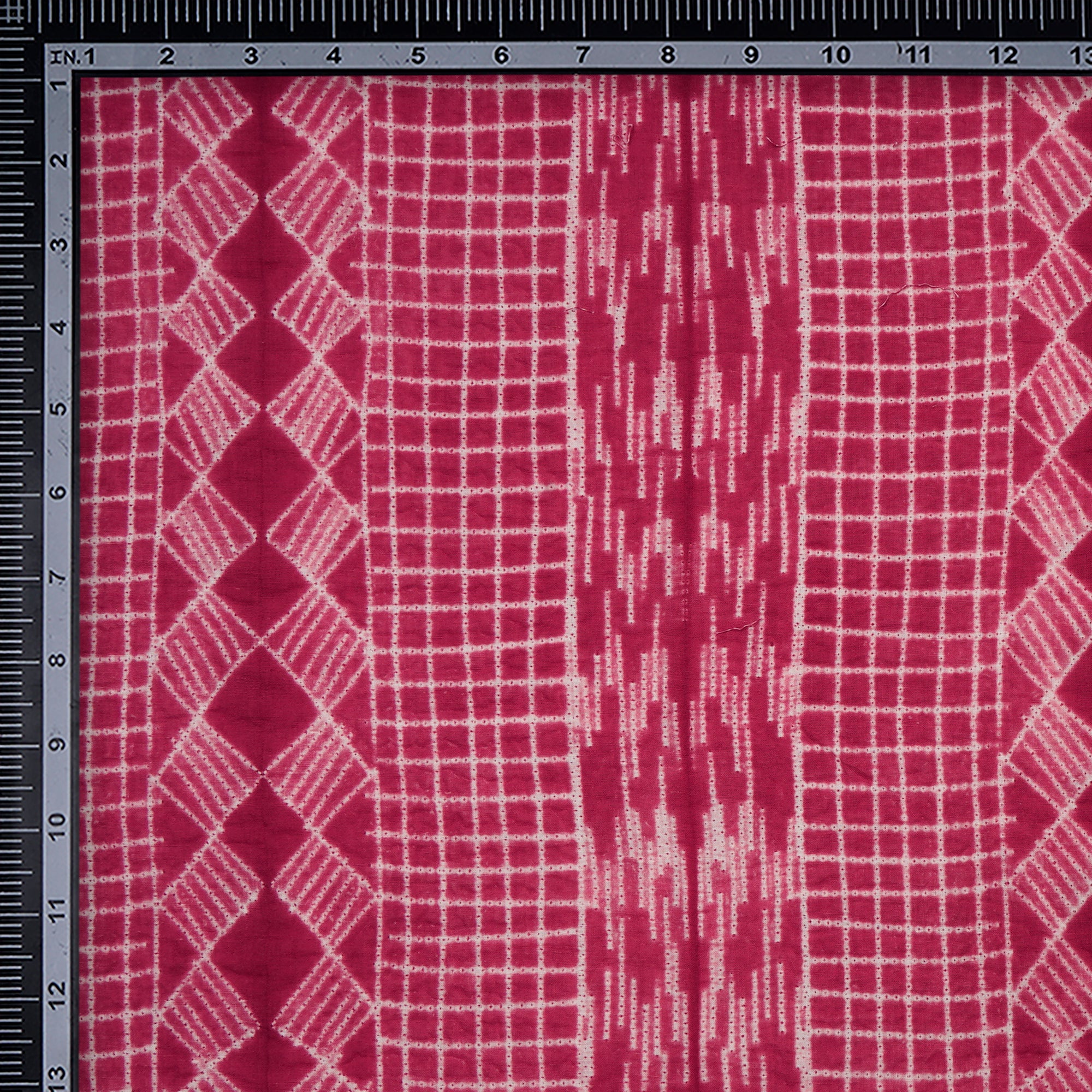 (Pre-Cut 2.80 Mtr) Ruby Handcrafted Shibori Pure Cotton Fabric