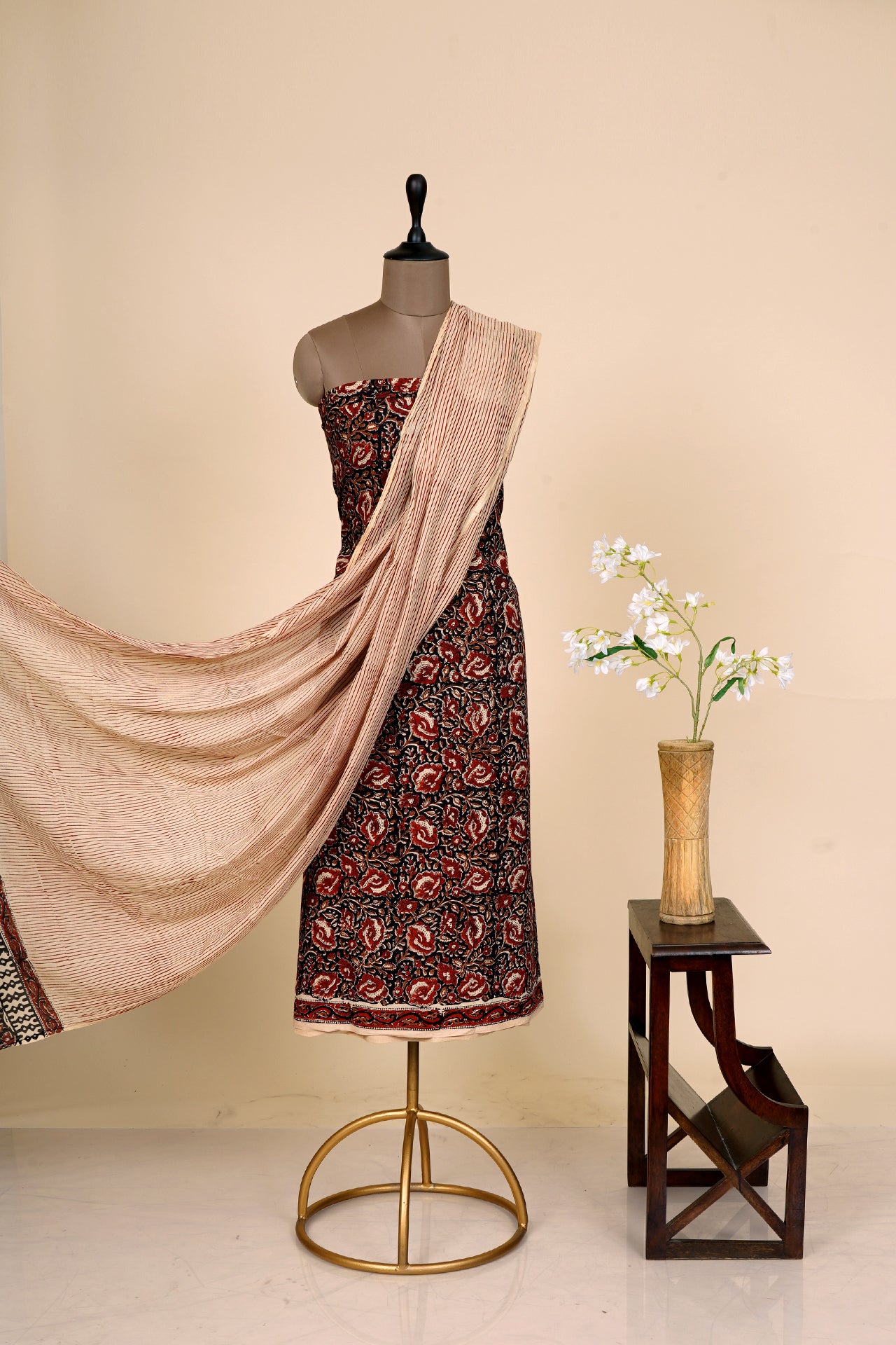 Black-Rust Color Handcrafted Block Printed Cotton Suit Sets