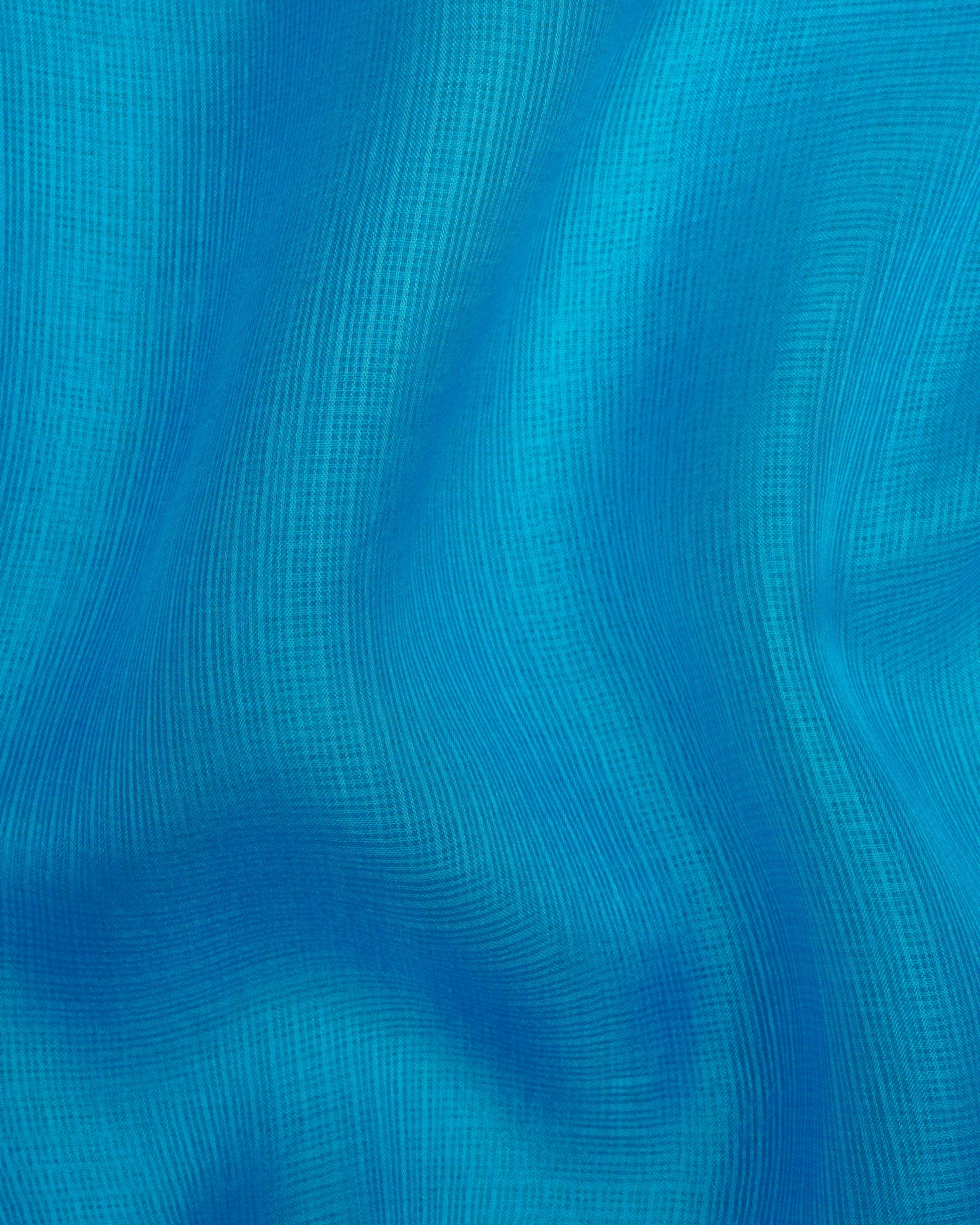 Blue Color Handwoven Tussar Kota Silk Stole
