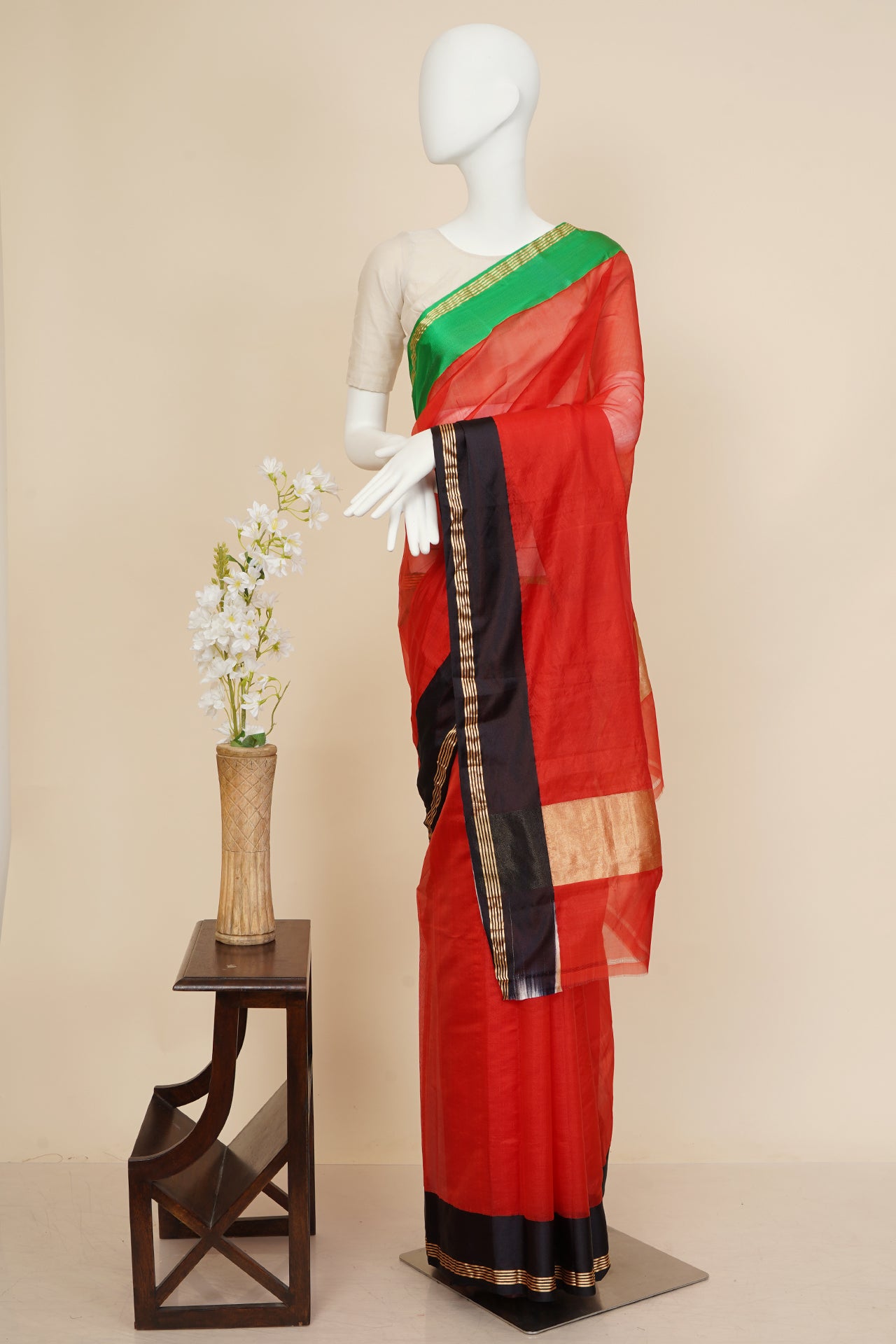 Red Color Handwoven Pure Silk Saree