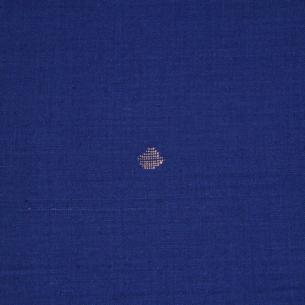 Blue Color Jamdani Pure Cotton Handloom Fabric