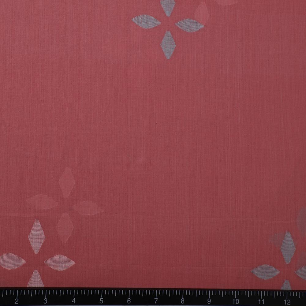 Light Pink Color Handloom Jamdani Pure Cotton Fabric