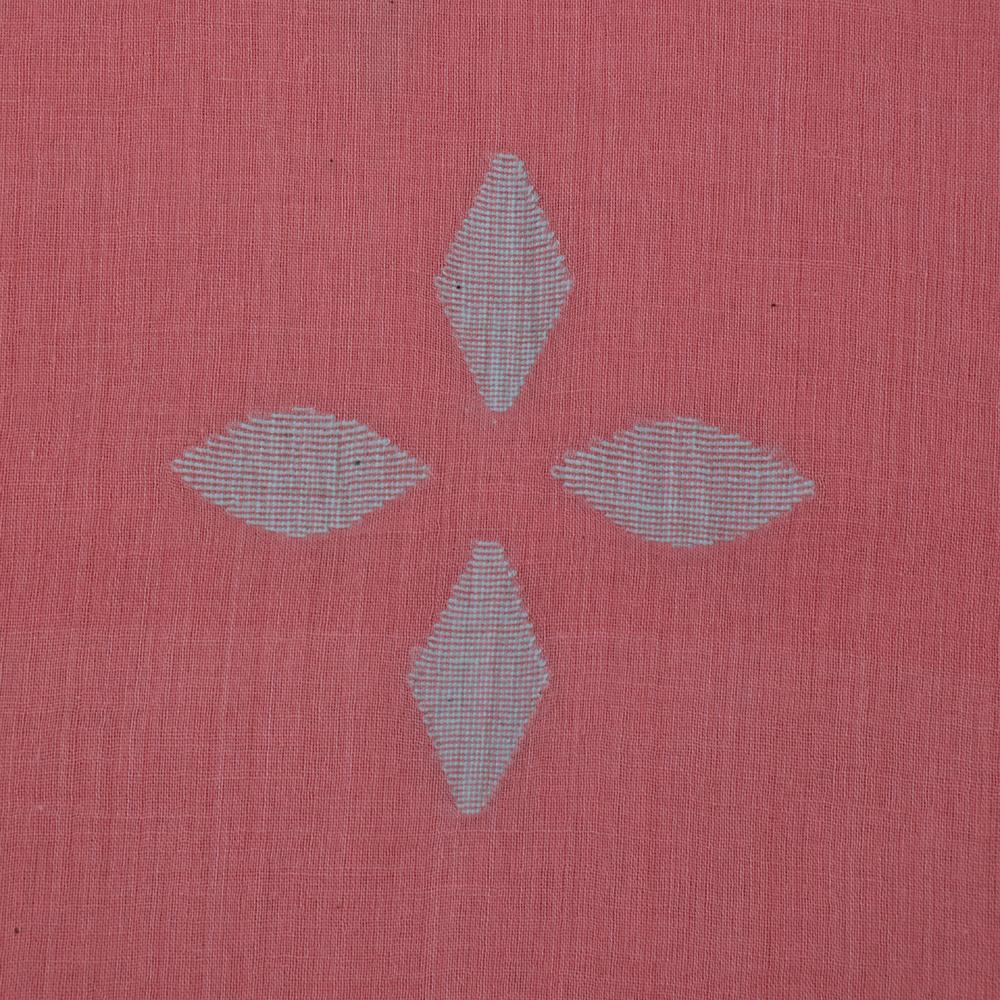 Off-White Color Handloom Jamdani Pure Cotton Fabric