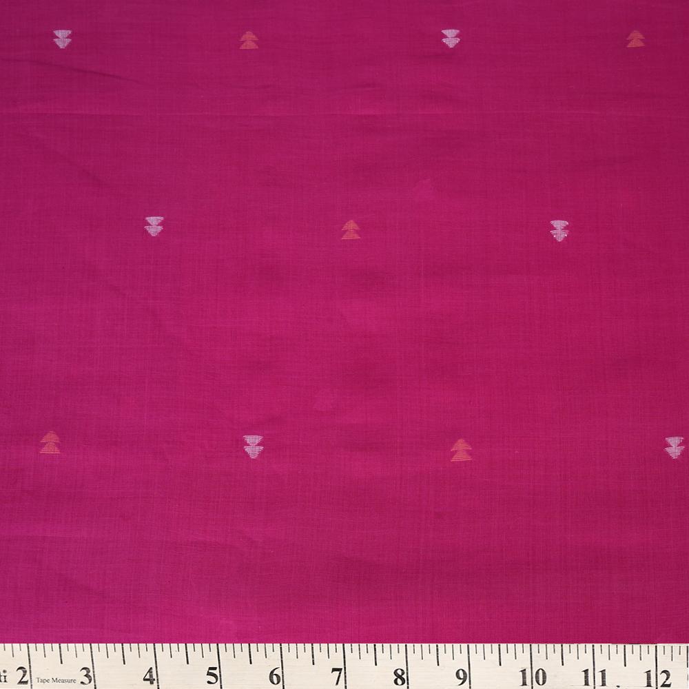 Pink Color Handloom Jamdani Pure Cotton Fabric