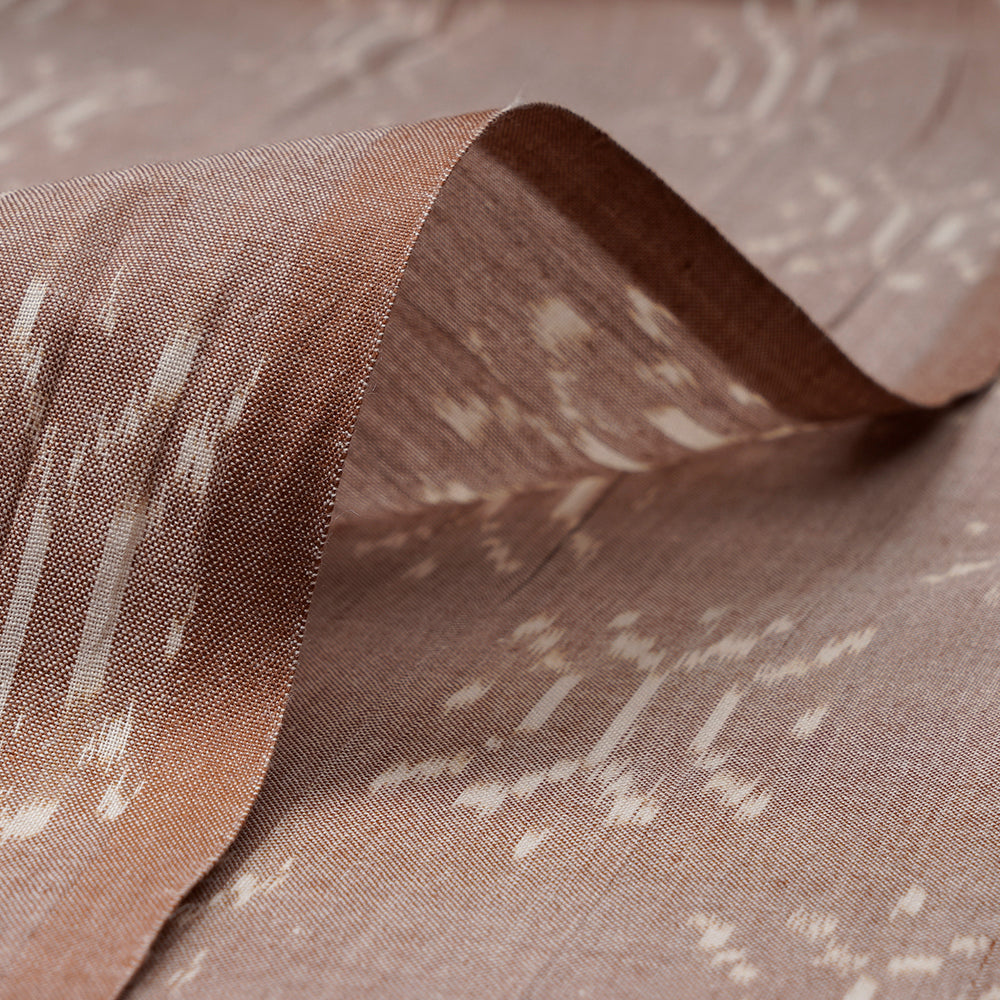 Desert Sand Color Mercerized Washed Woven Ikat Cotton Fabric