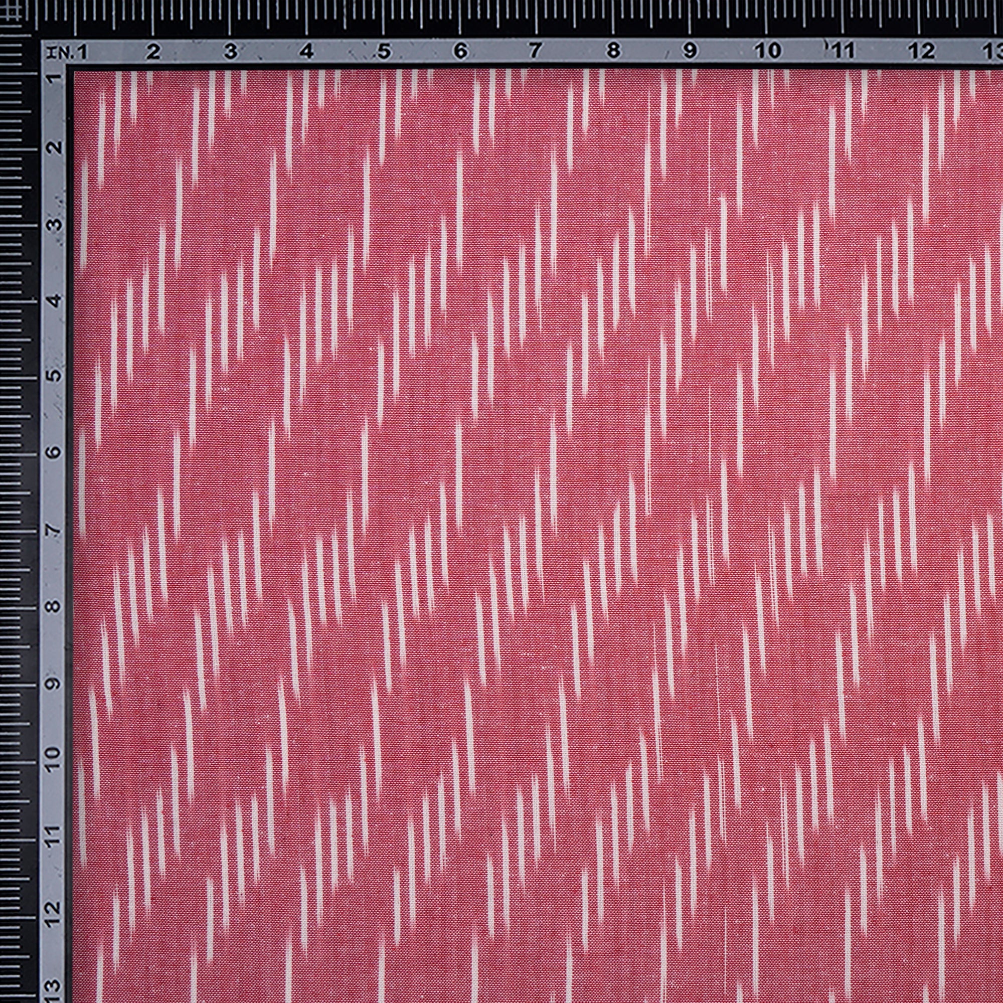 Light Coral Washed Woven Ikat Cotton Fabric