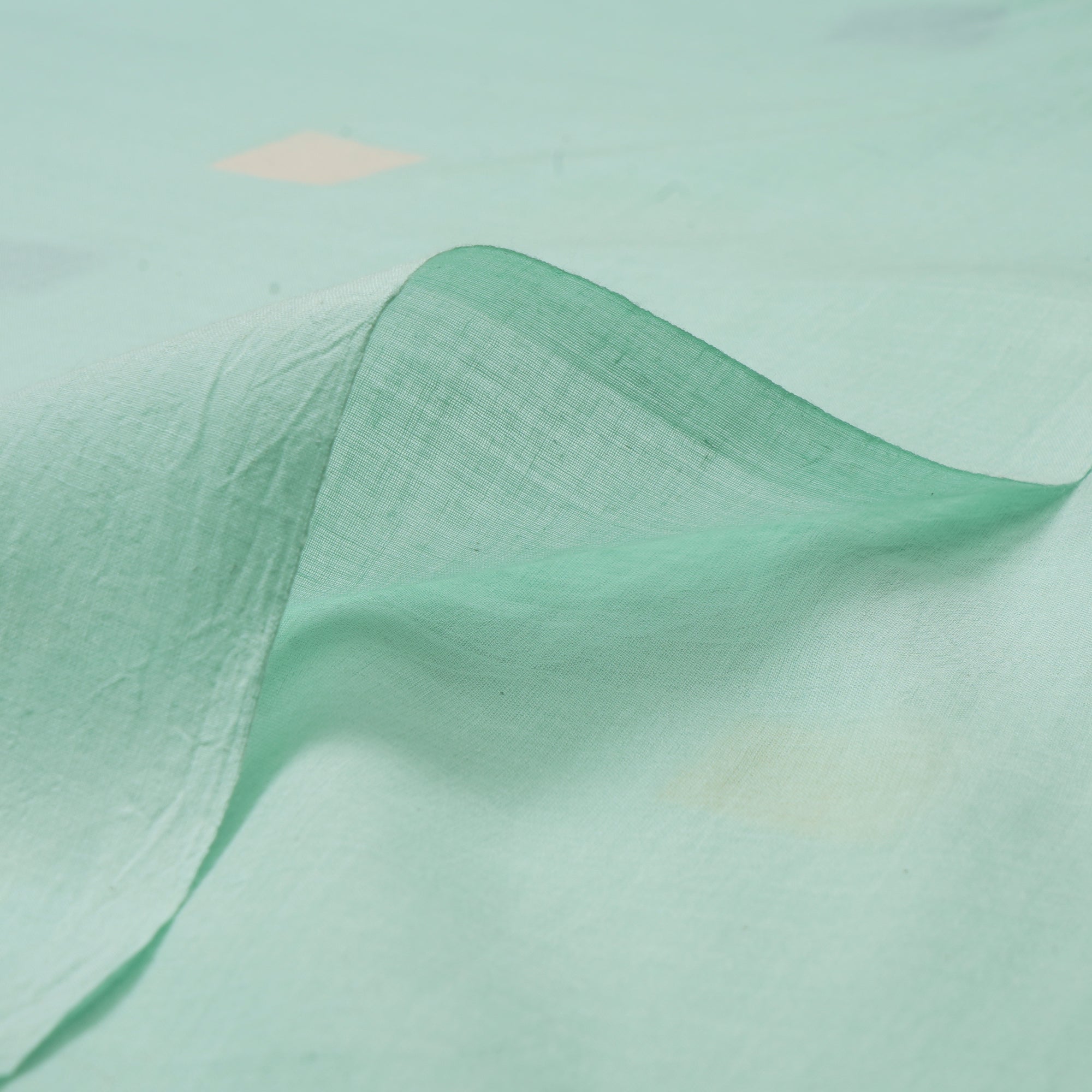 Sea Green Jamdani Fine Cotton Handloom Fabric