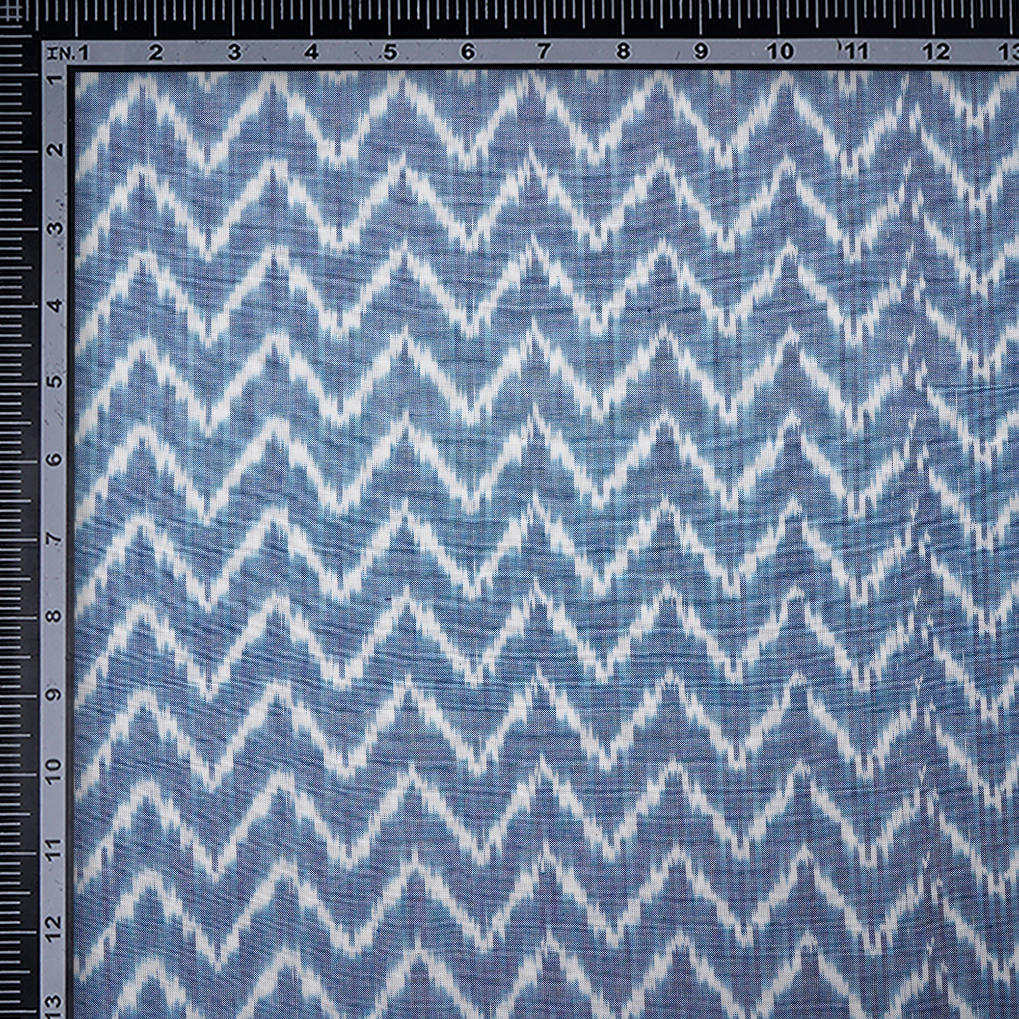 Ice Wash-White 2/60 Washed Woven Ikat Cotton Fabric