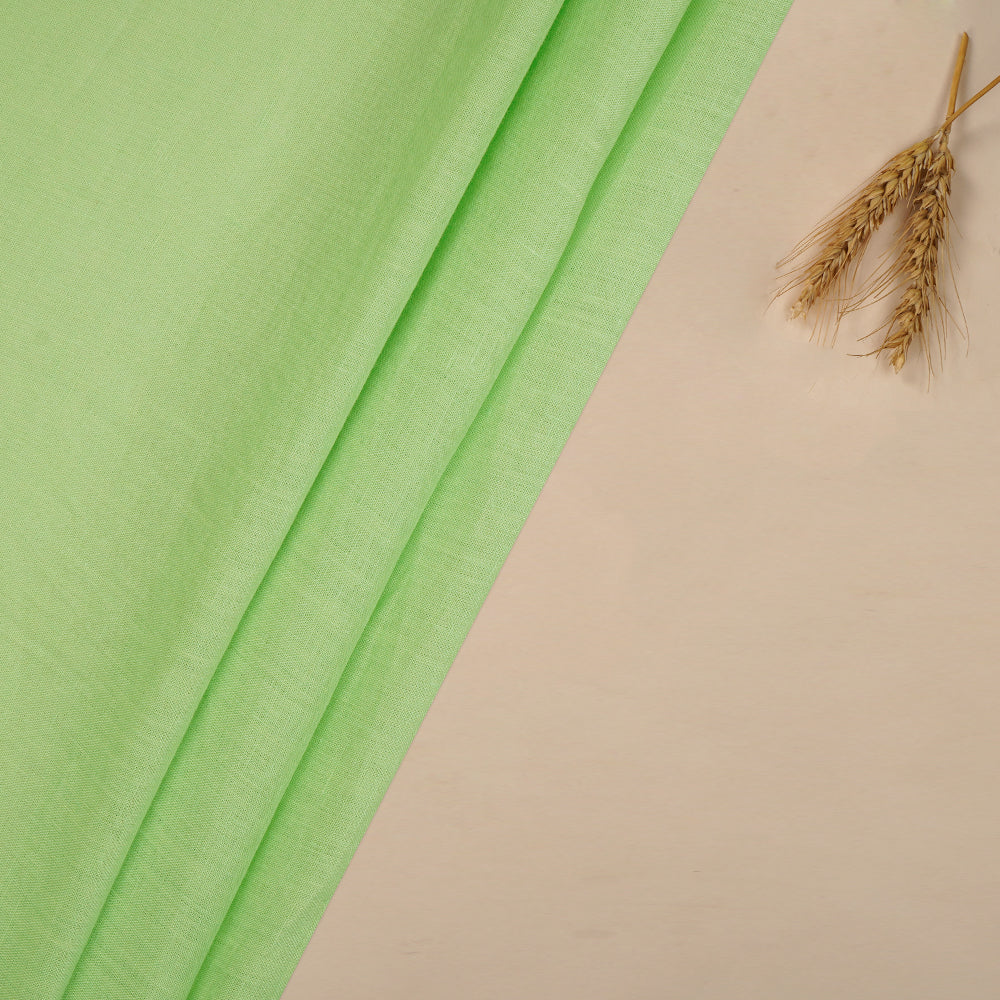 Mint Green Color Fine Plain 60'S Linen Fabric