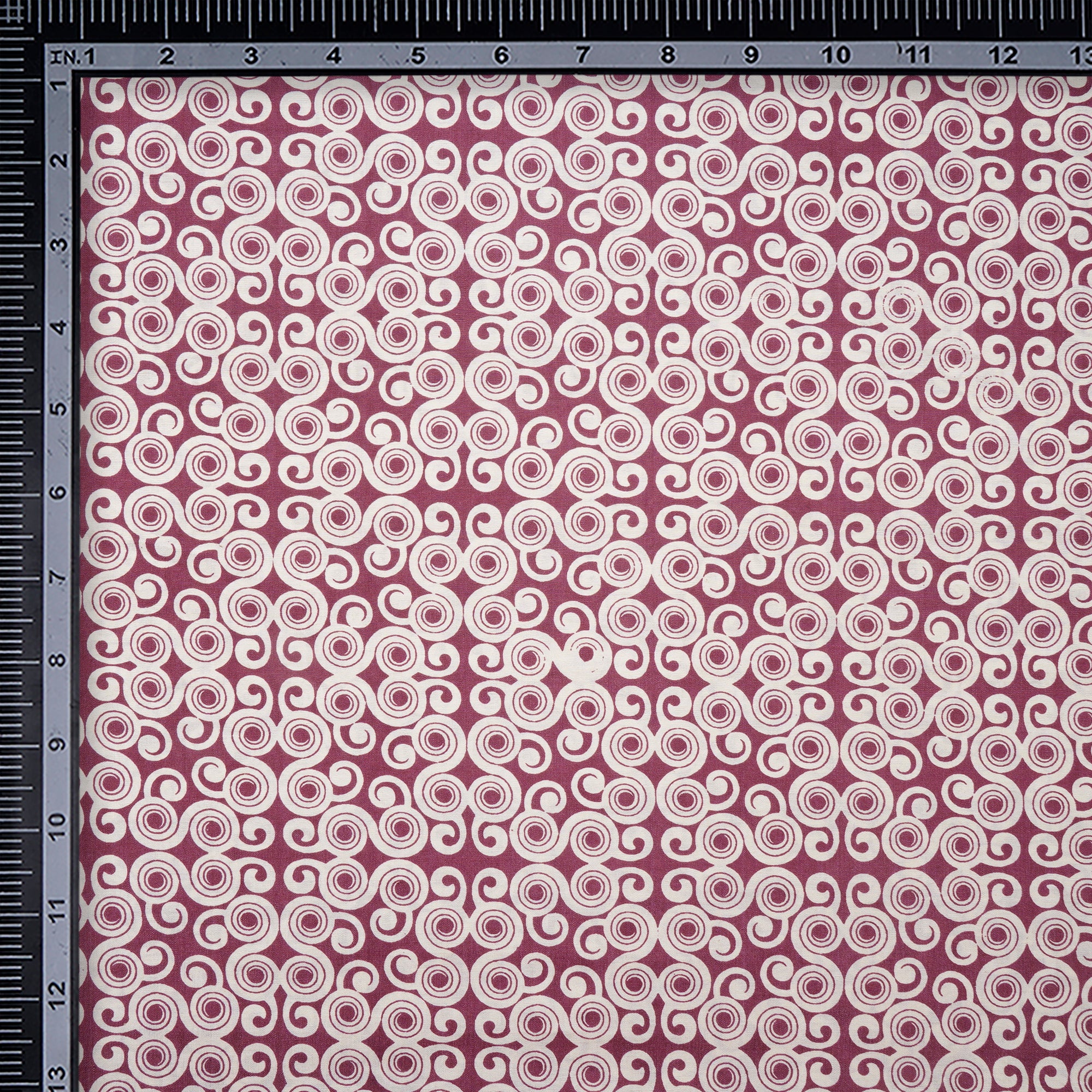 Grape Purple All Over Pattern Screen Printed Silk Cotton Fabric