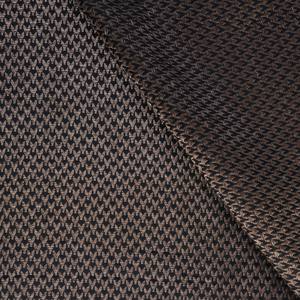 Black Color Handwoven Brocade Silk Fabric
