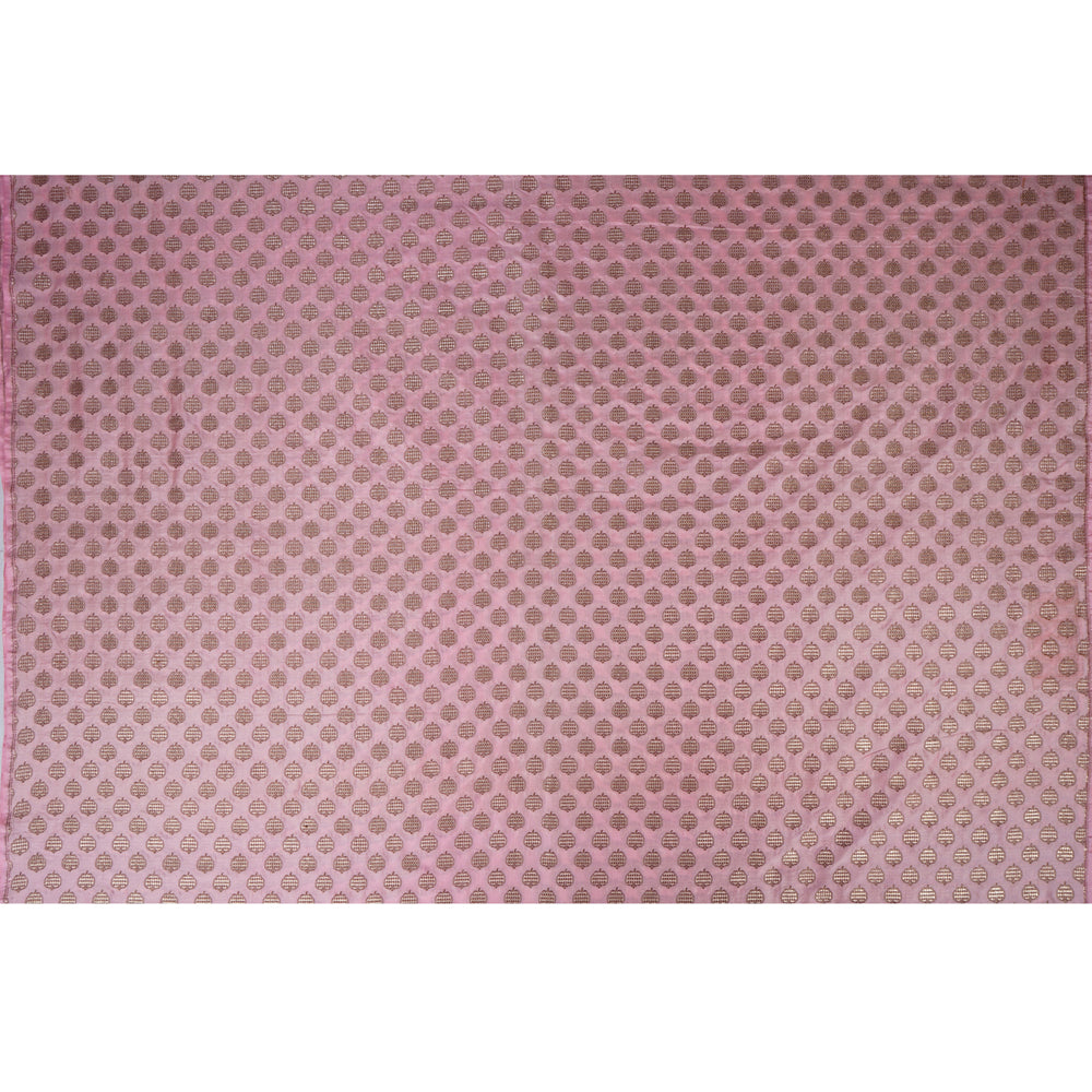 Light Pink Color Handwoven Brocade Fabric