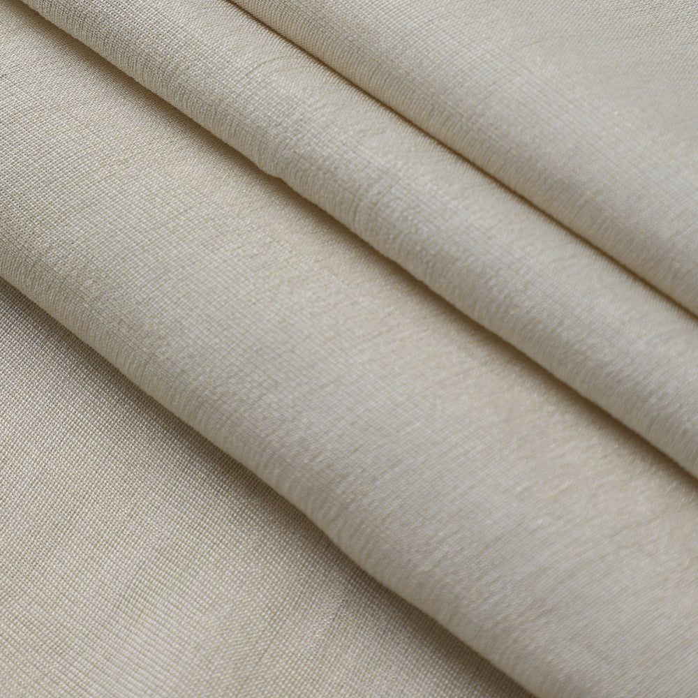Cream Color Pure Tissue Silk Fabric